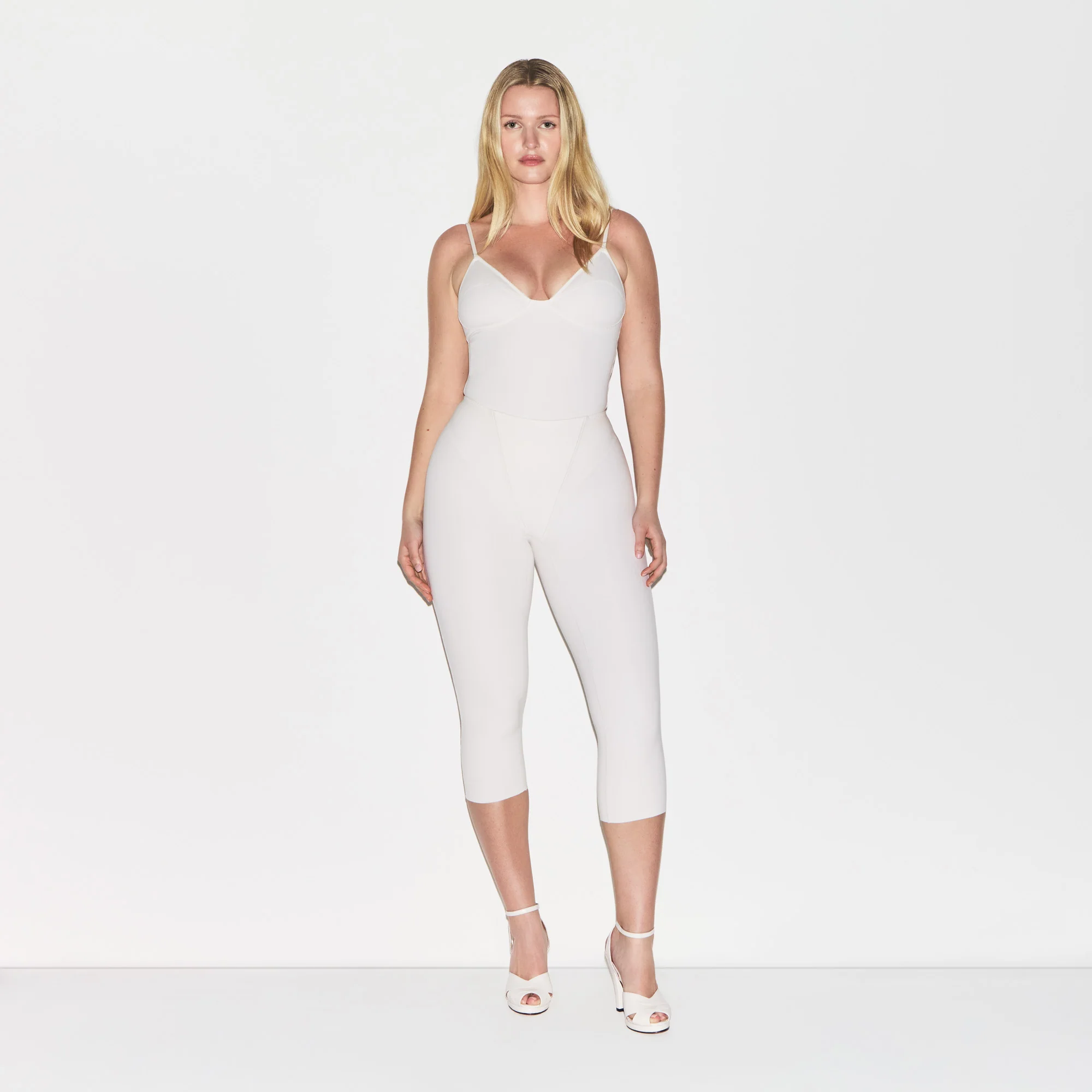 COTTON SHAPEWEAR THONG BODYSUIT | MARBLE