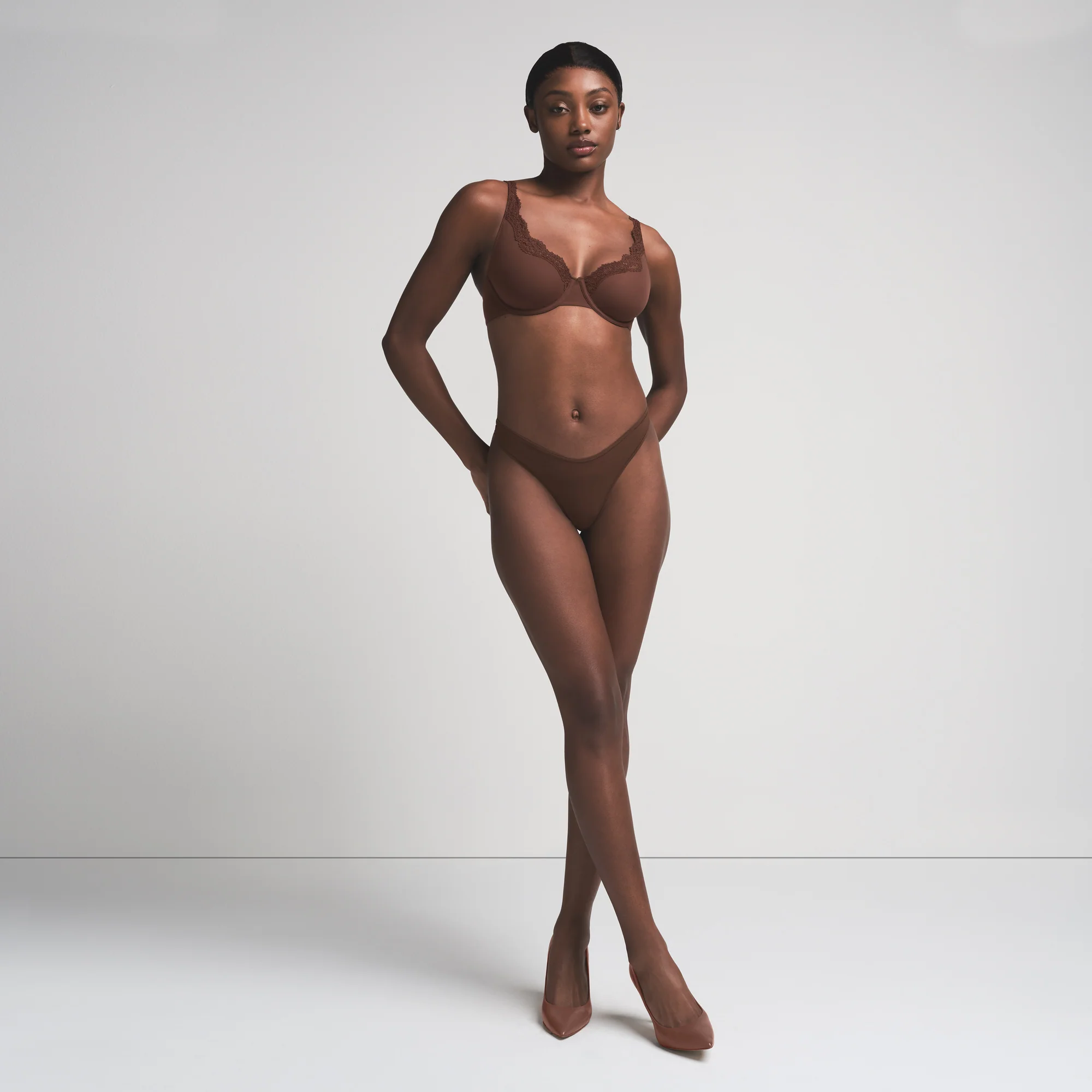 FITS EVERYBODY LACE UNLINED FULL COVERAGE BRA | ONYX