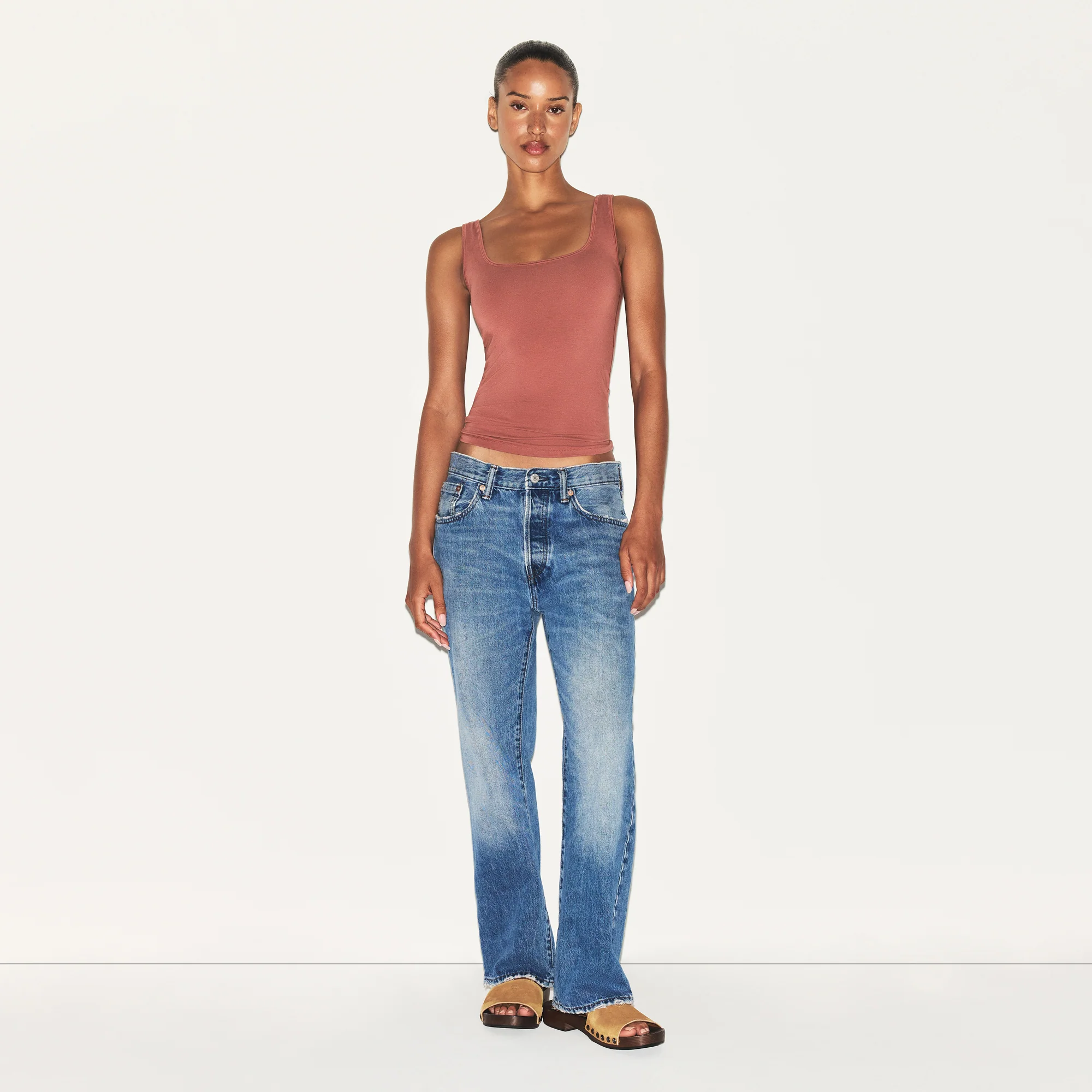 COTTON JERSEY TANK | REDWOOD