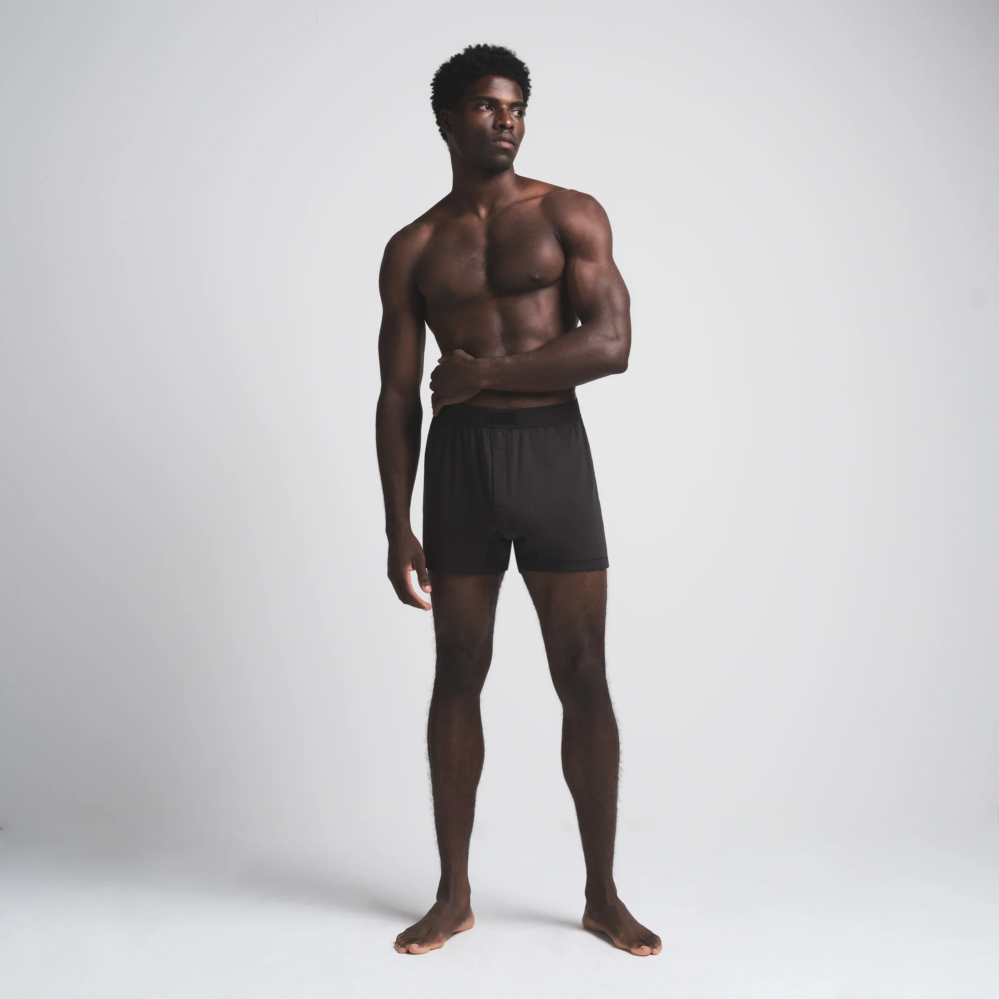 SKIMS COTTON MENS KNIT BOXER | RUSSET