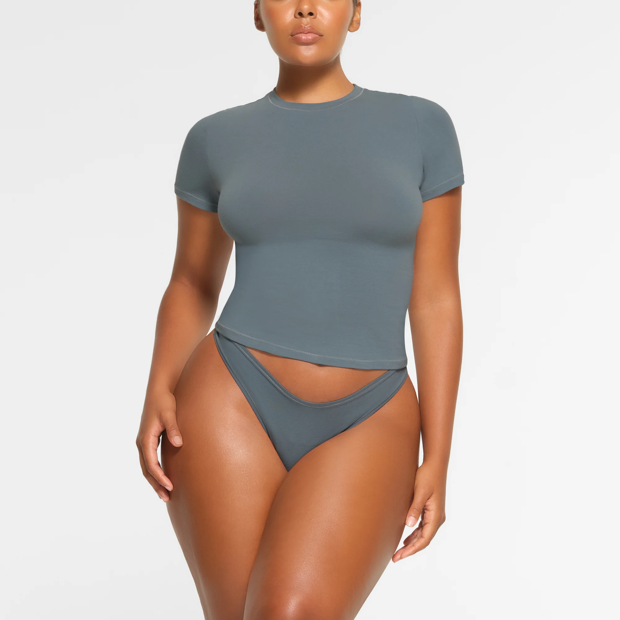 COTTON JERSEY T-SHIRT | MINERAL