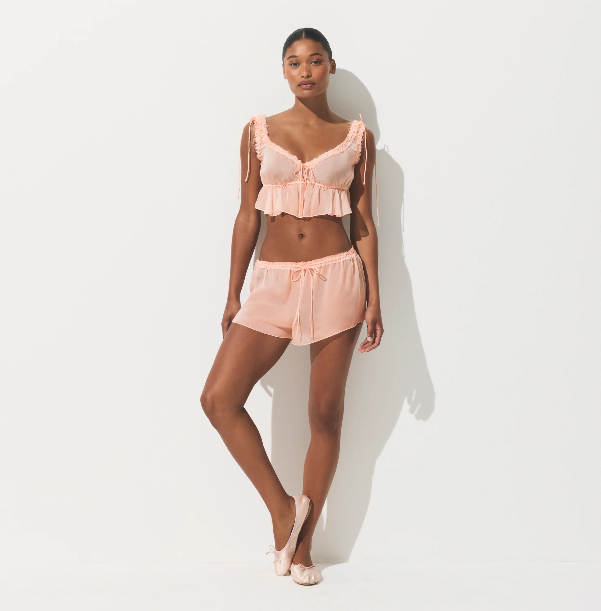 SKIMS ROMANCE BABYDOLL AND SHORT SET | PRIMROSE