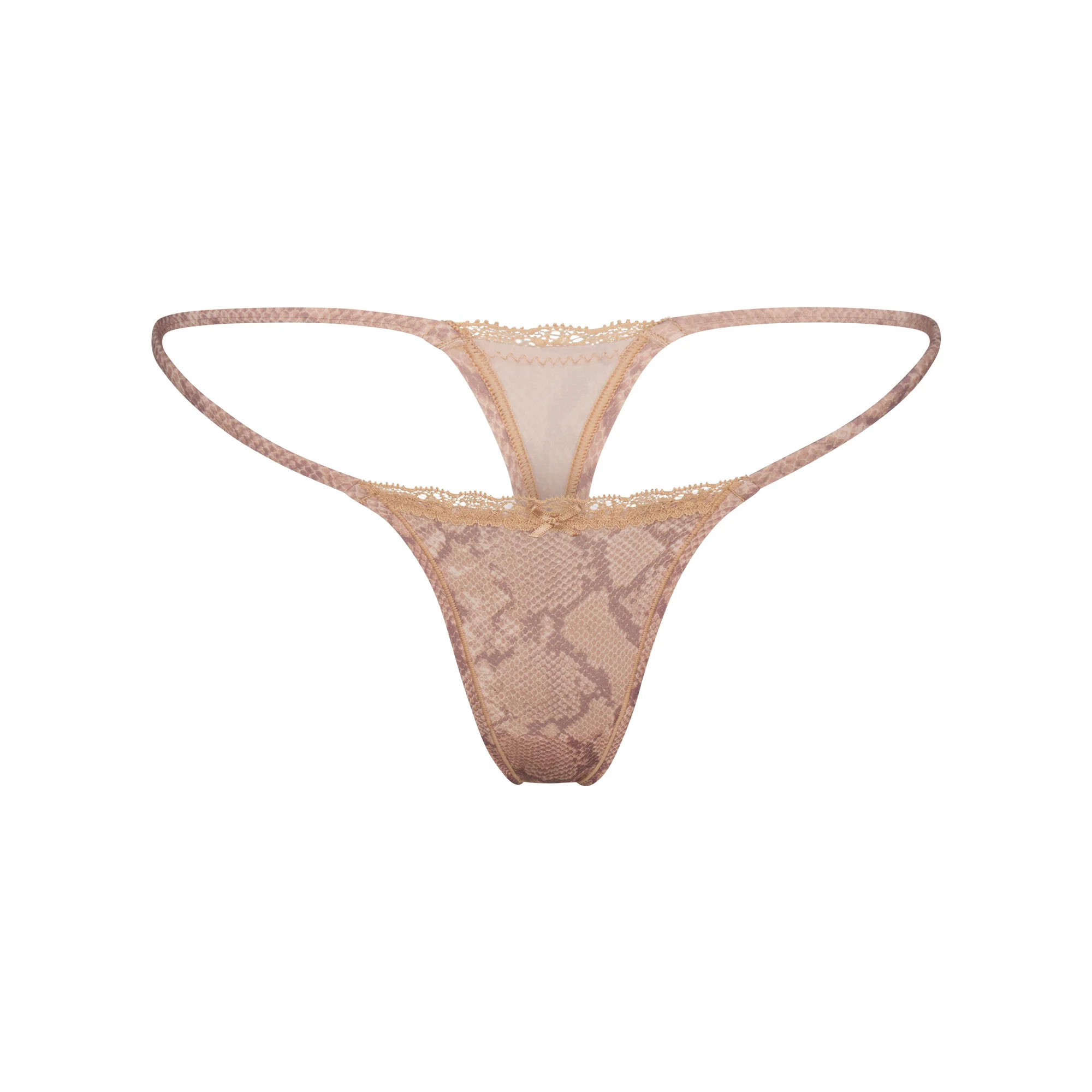 FITS EVERYBODY LACE STRING THONG 4-PACK | JASPER SNAKE MULTI