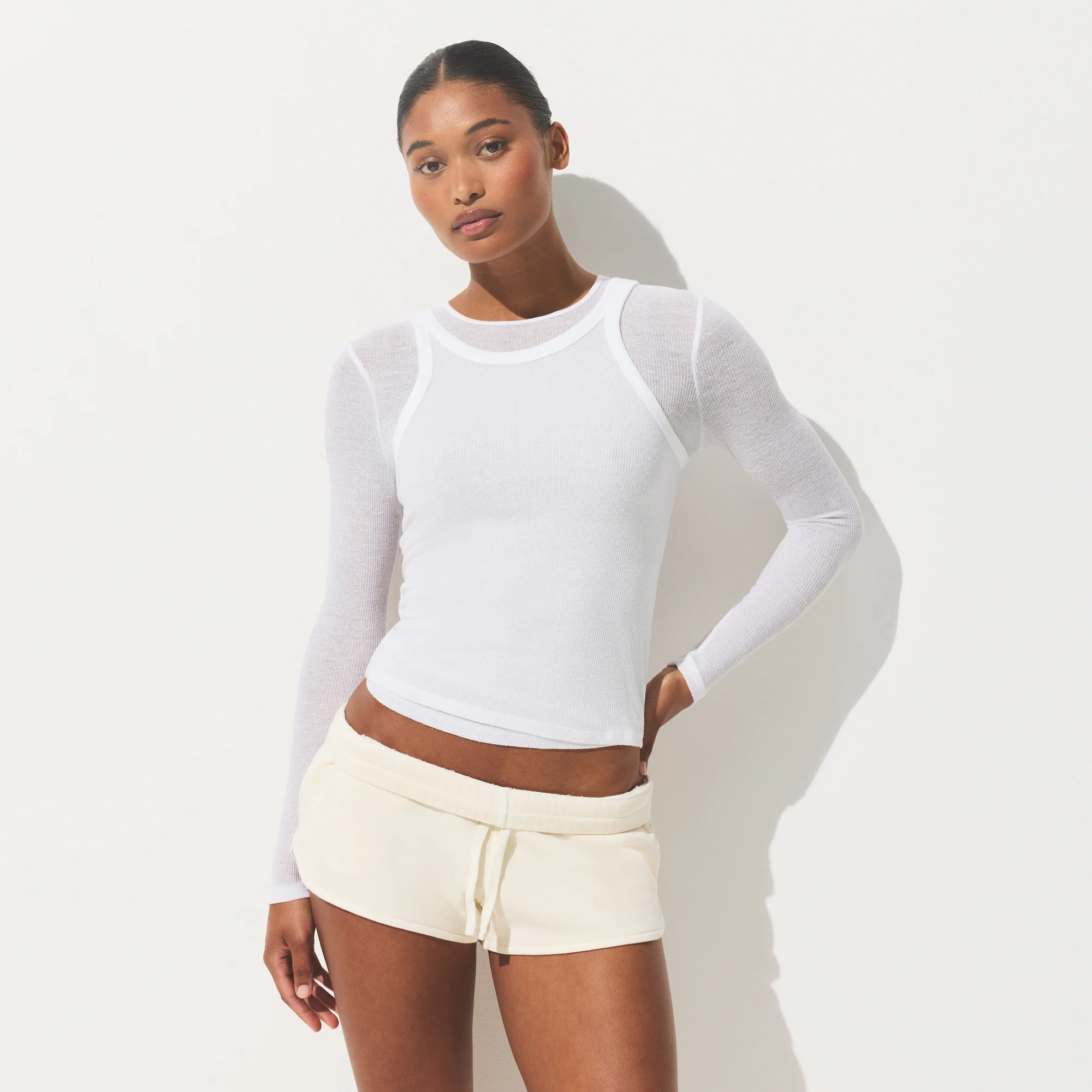 SHEER RIB TANK | SNOW