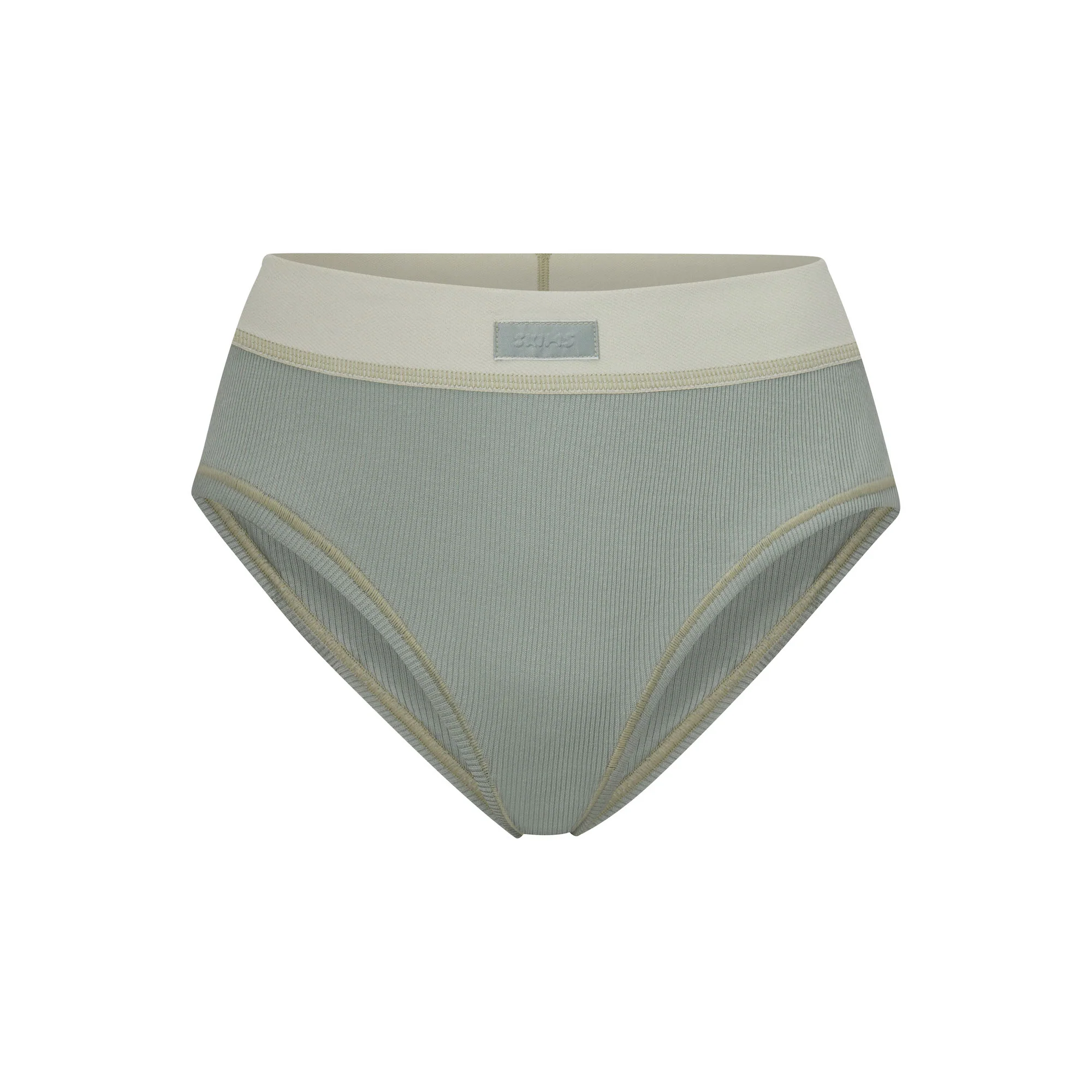 COTTON RIB BRIEF | LIGHT HEATHER GREY