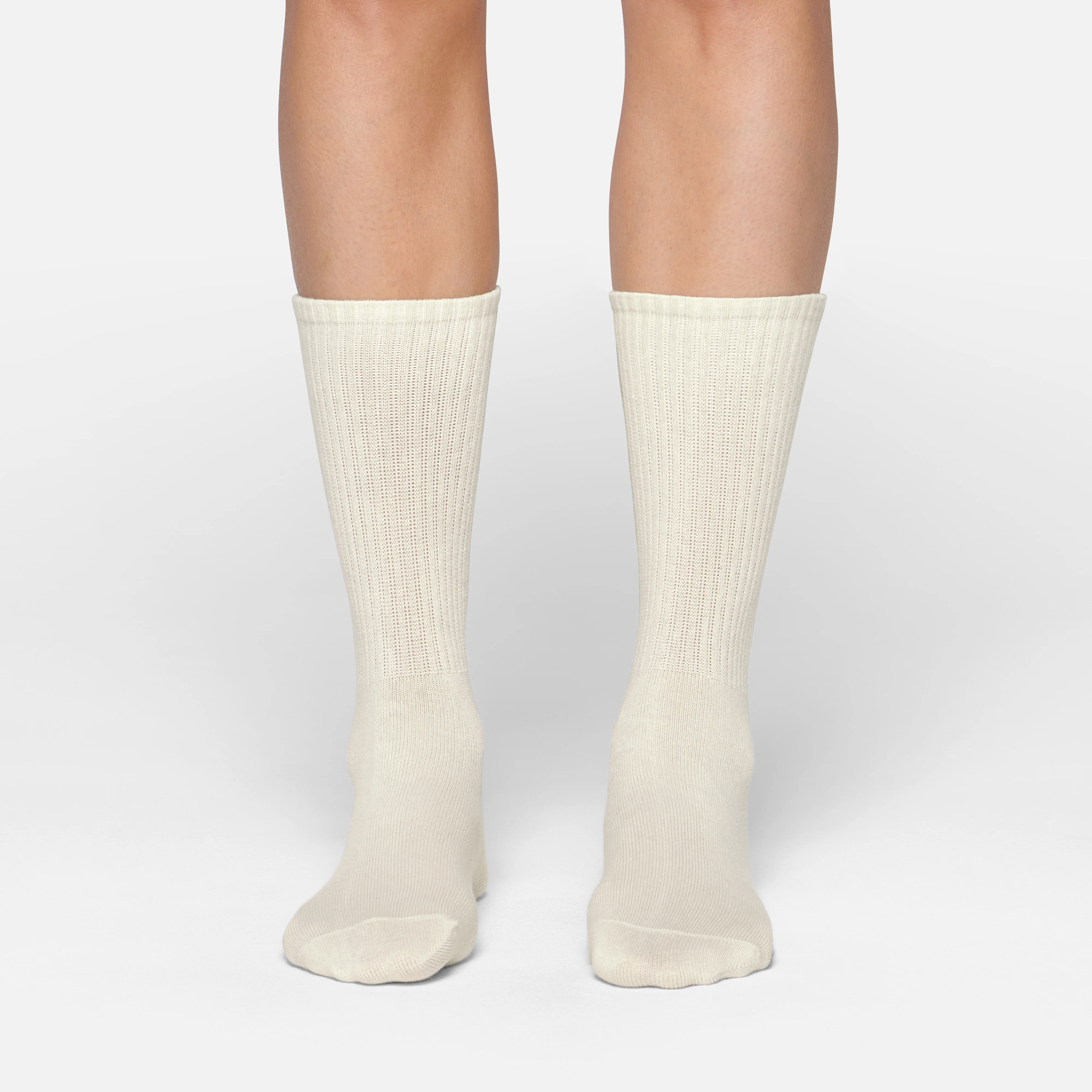 RIBBED CREW SOCK | SNOW