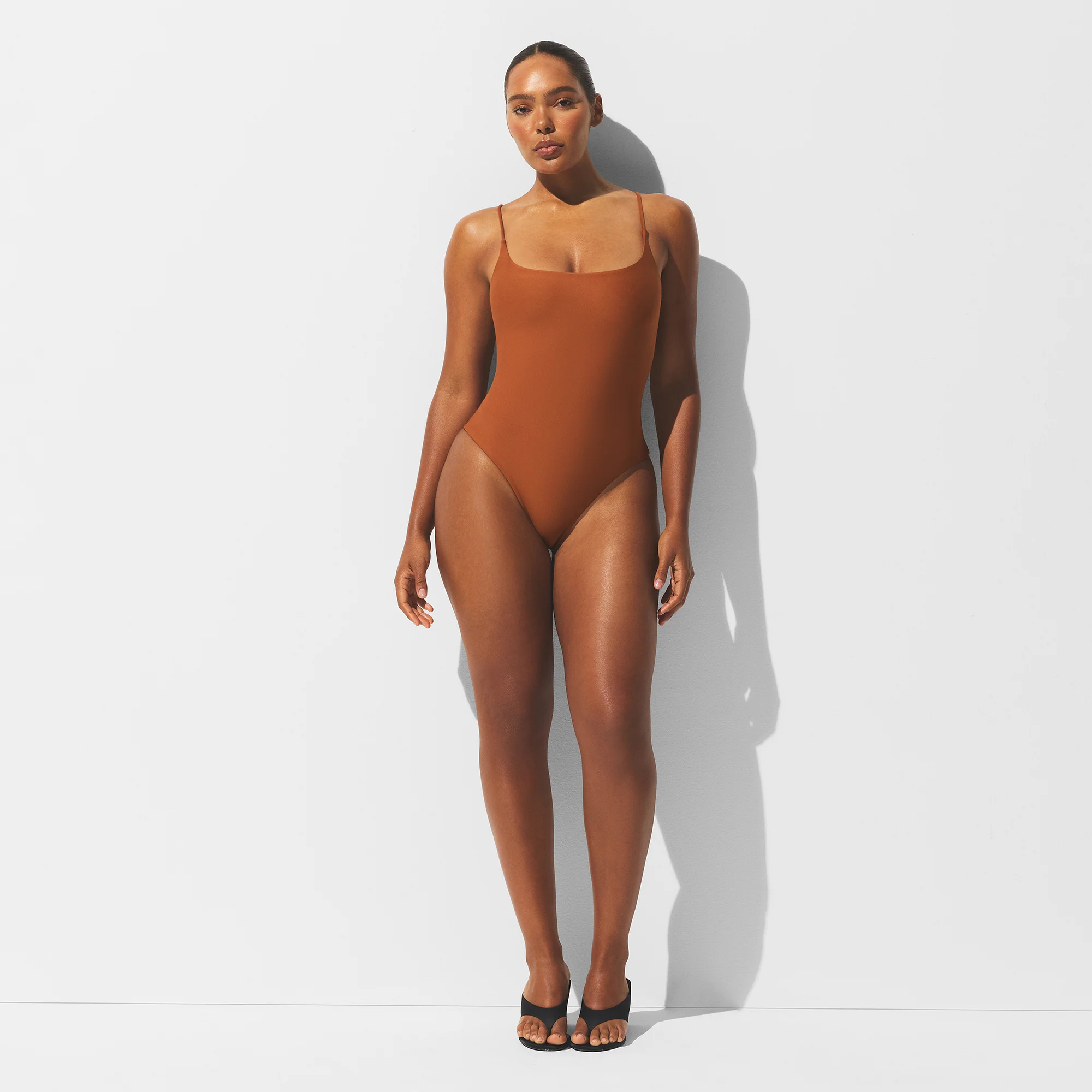 ICONIC SWIM SQUARE NECK ONE PIECE | BRONZE