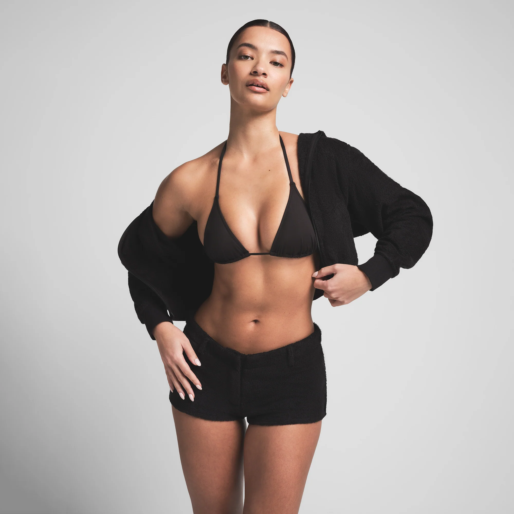 TERRY COVER-UPS SHORT SHORT | ONYX