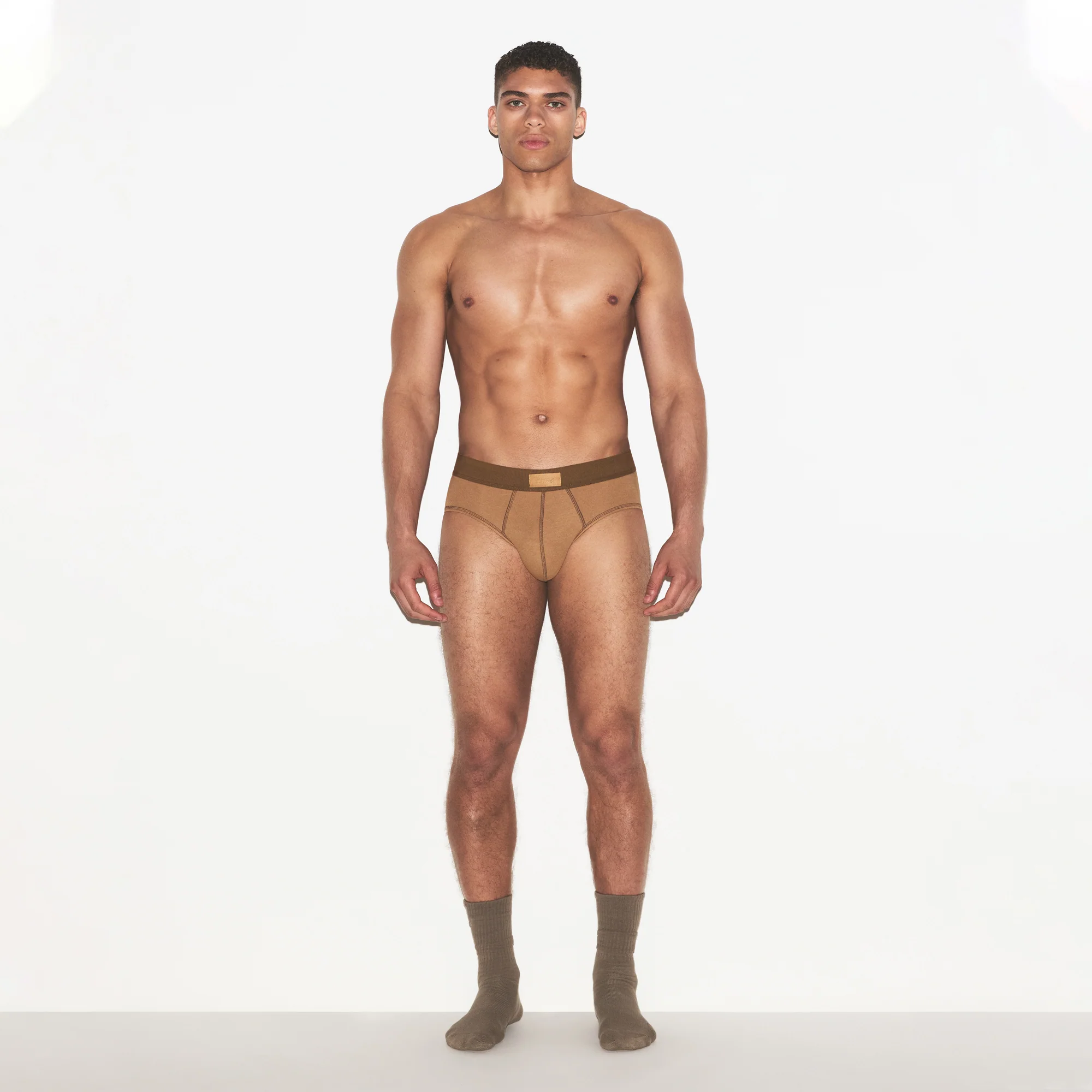 SKIMS COTTON MENS BRIEF | RUSSET