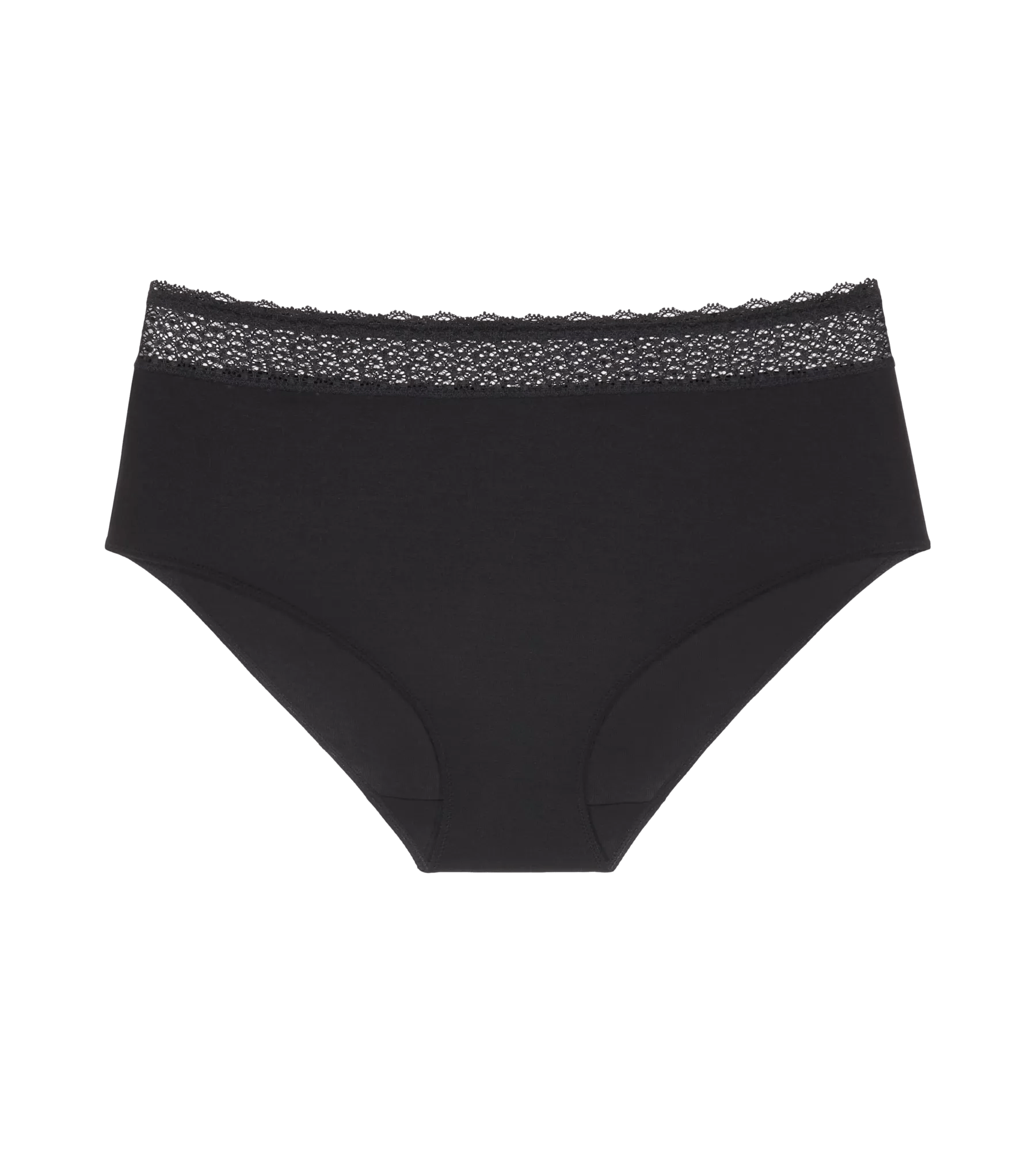 Feel of Modal Lace Trim Midi  High waisted