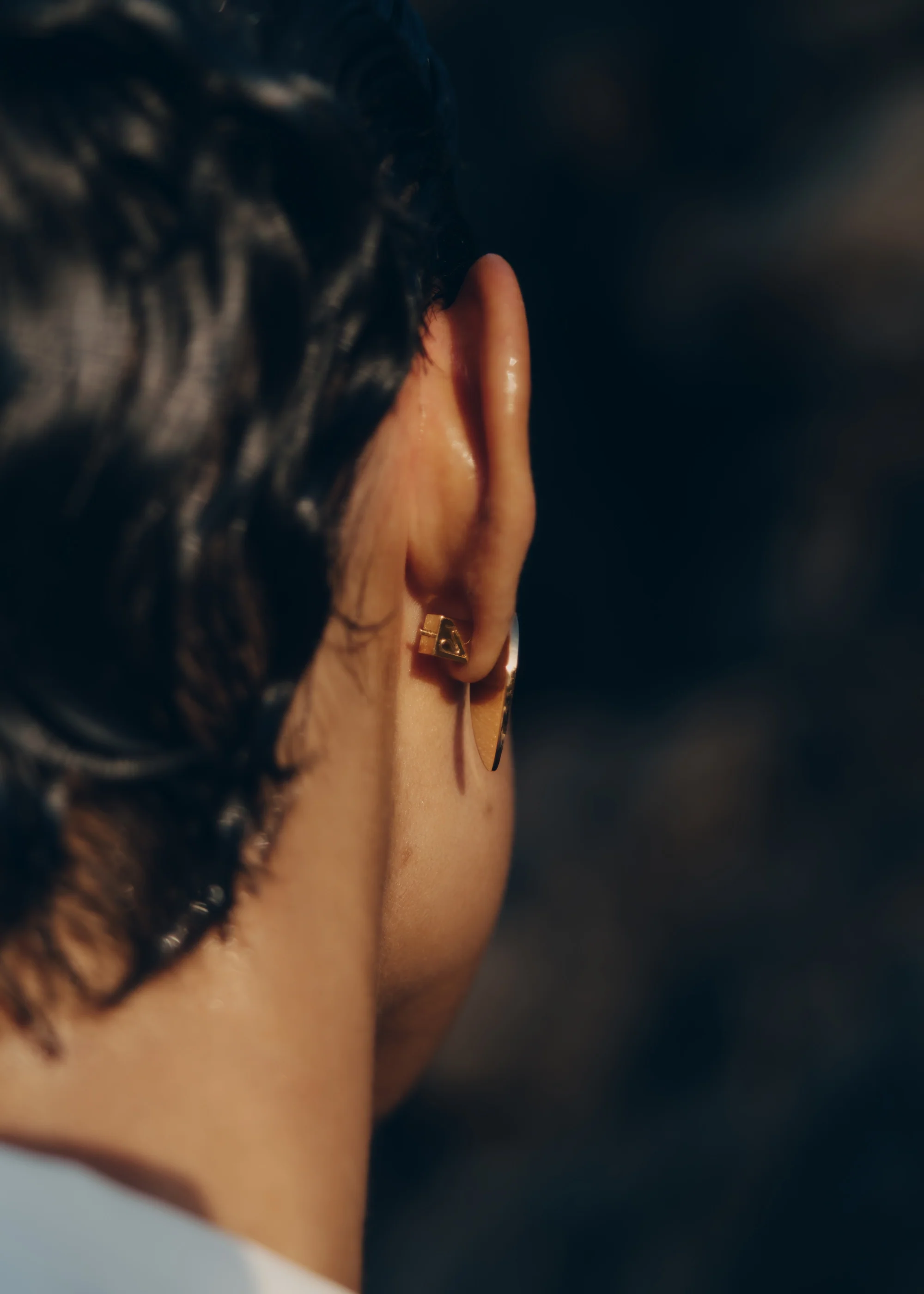 Stud Earrings Naé-Edition Smoked glass