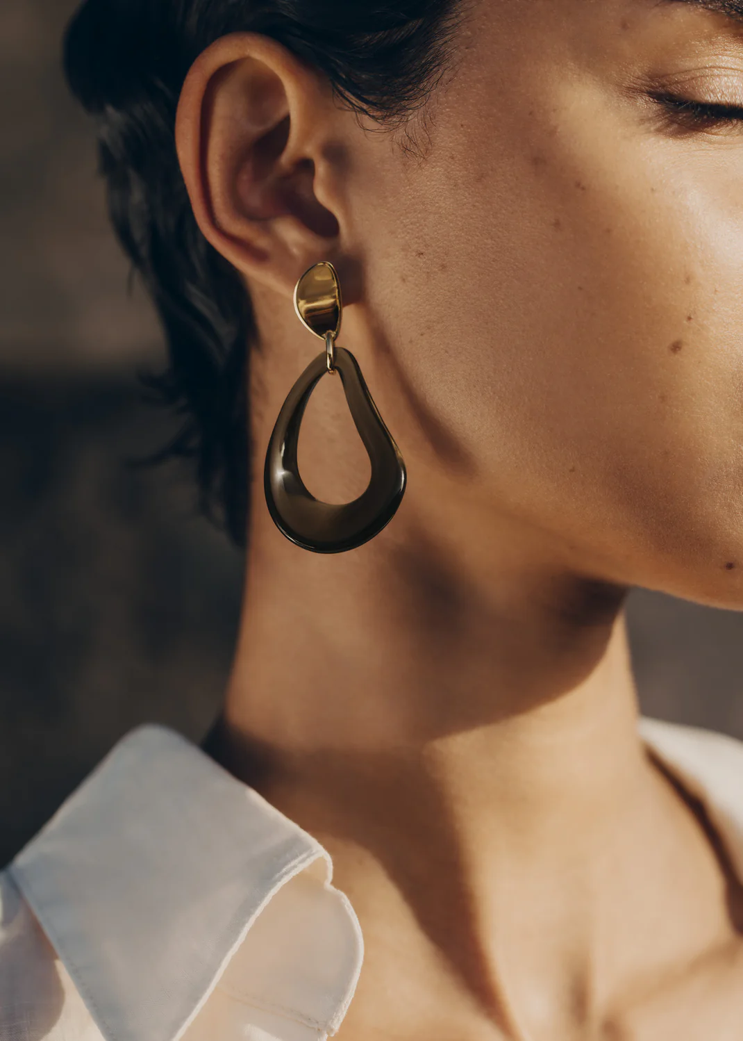 Drop Earrings Naé-Edition Smoked glass