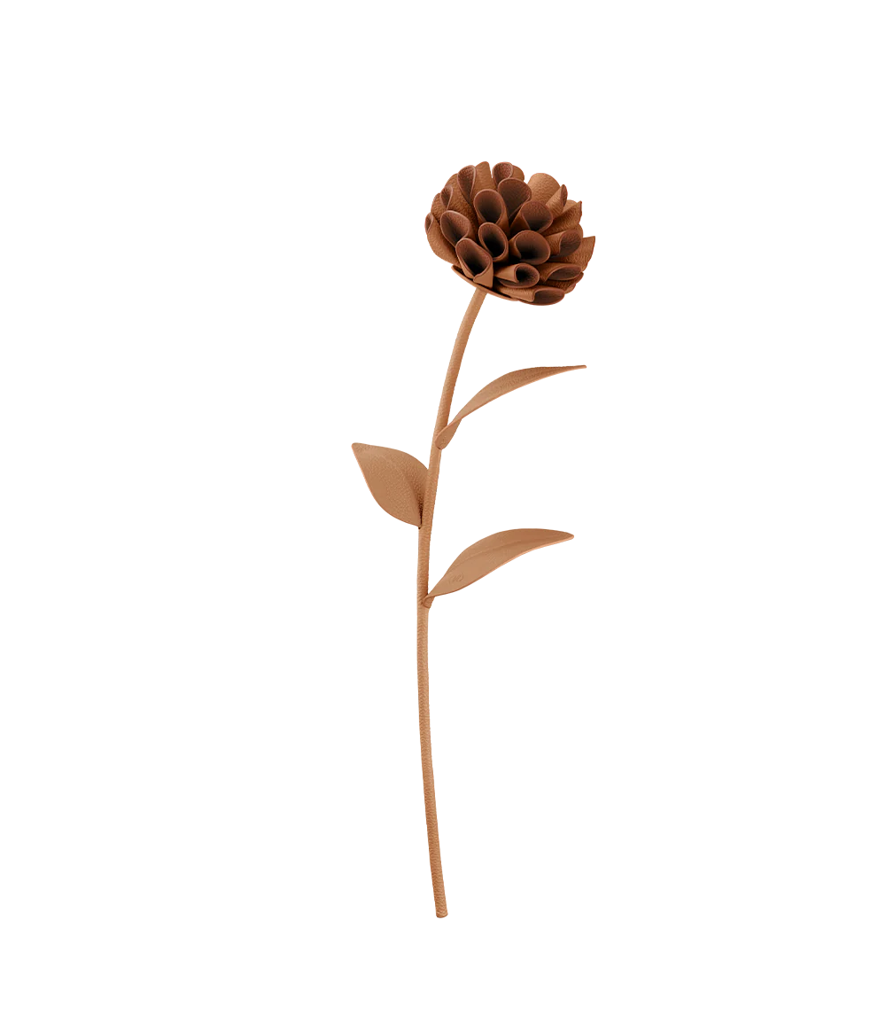 Dalium Flower - Textured Duo Tan