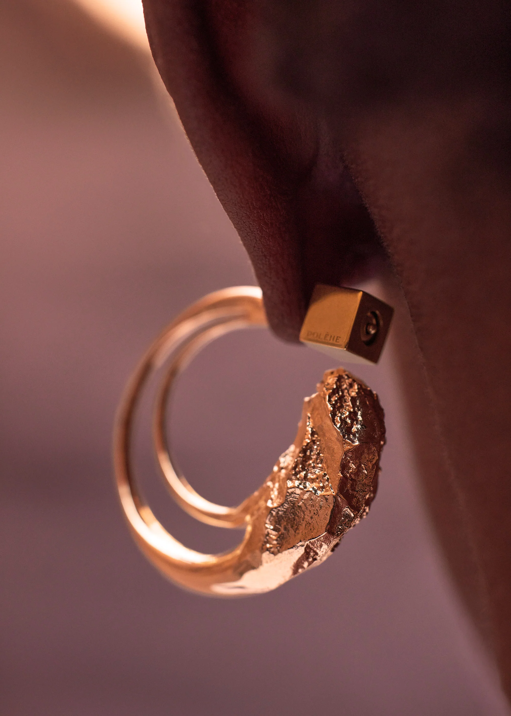 Eroz Hoop Earrings-Edition 24 carat gold gilded
