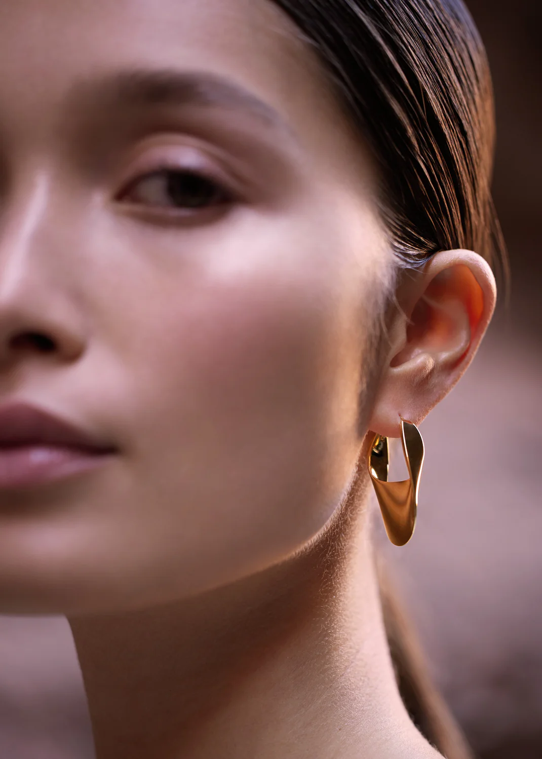 Éole Slim Hoop Earrings-Edition 24 carat gold gilded