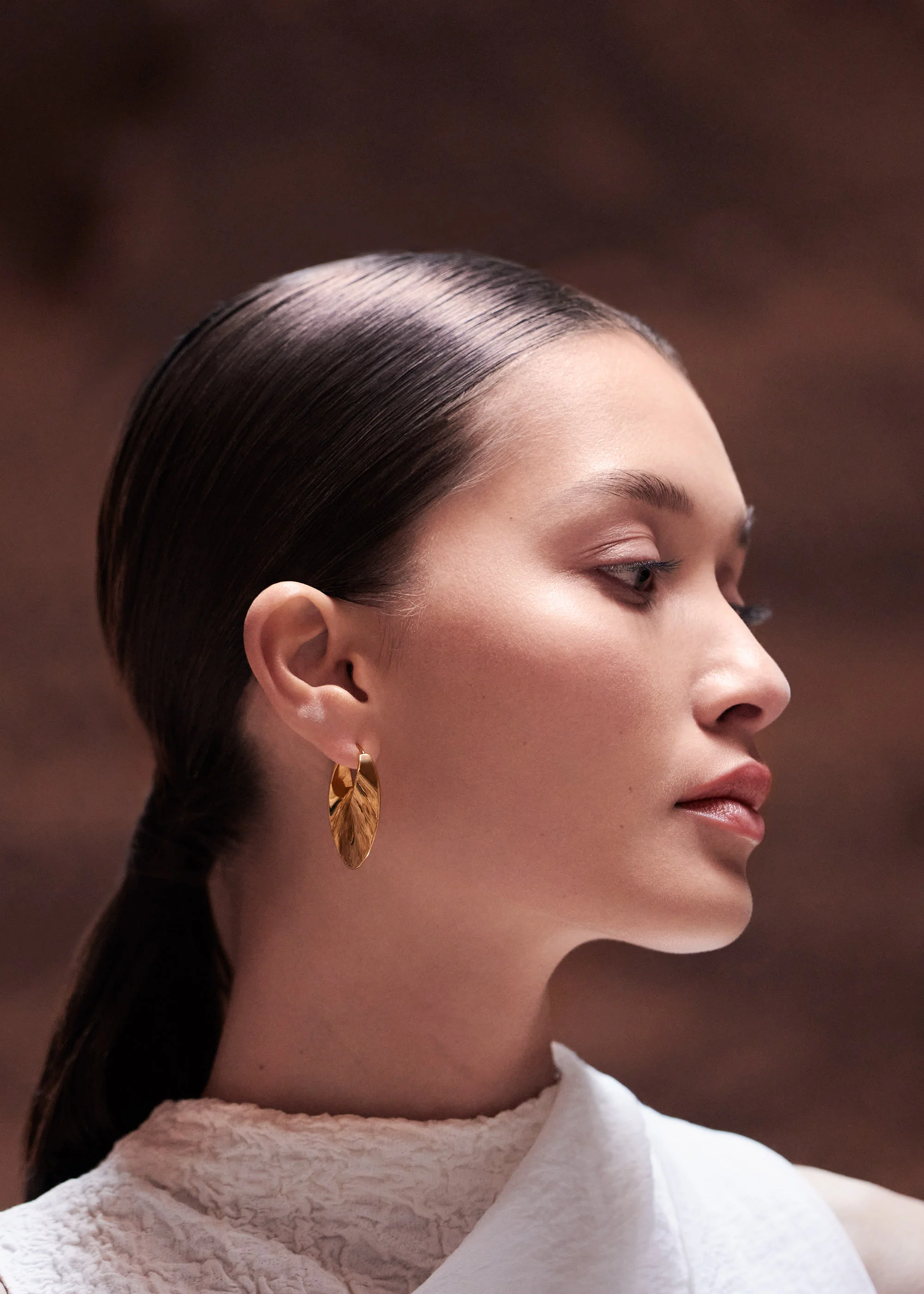 Éole Slim Hoop Earrings-Edition 24 carat gold gilded