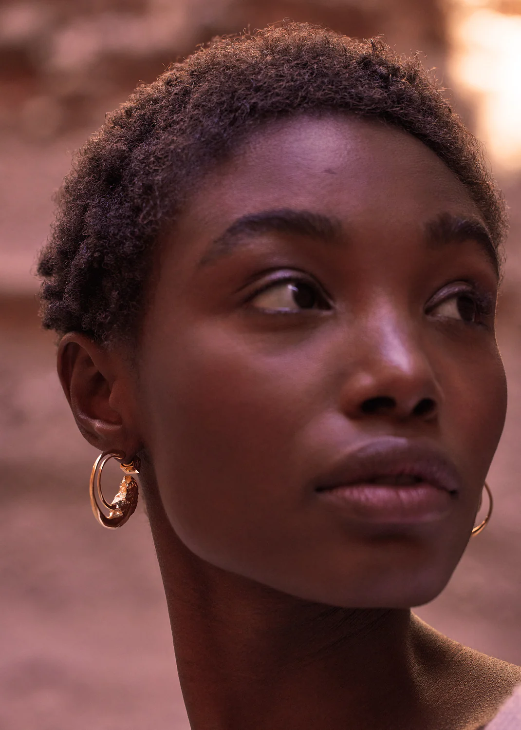 Eroz Hoop Earrings-Edition 24 carat gold gilded