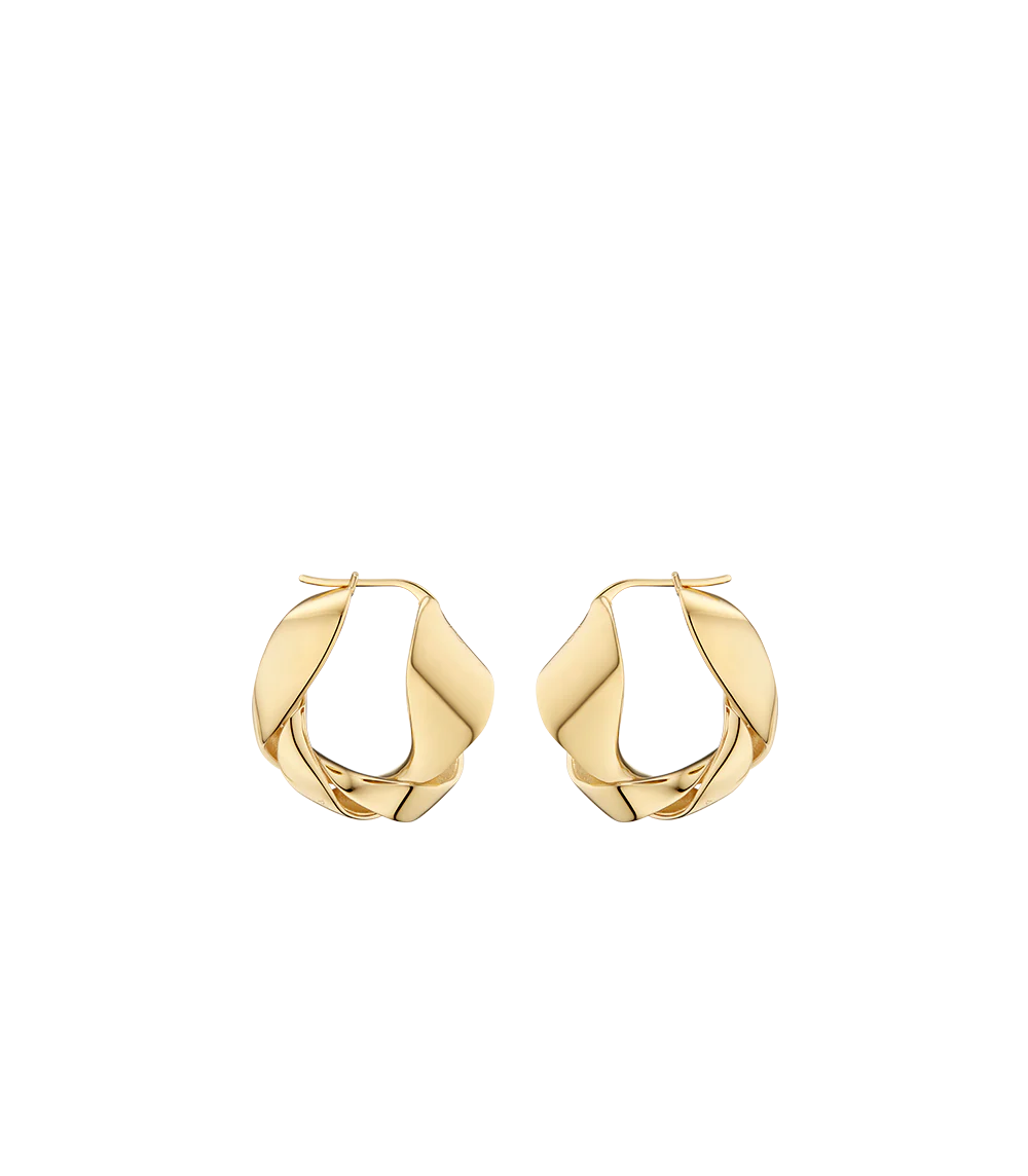 Éole Wavy Hoop Earrings-Edition gilded edition
