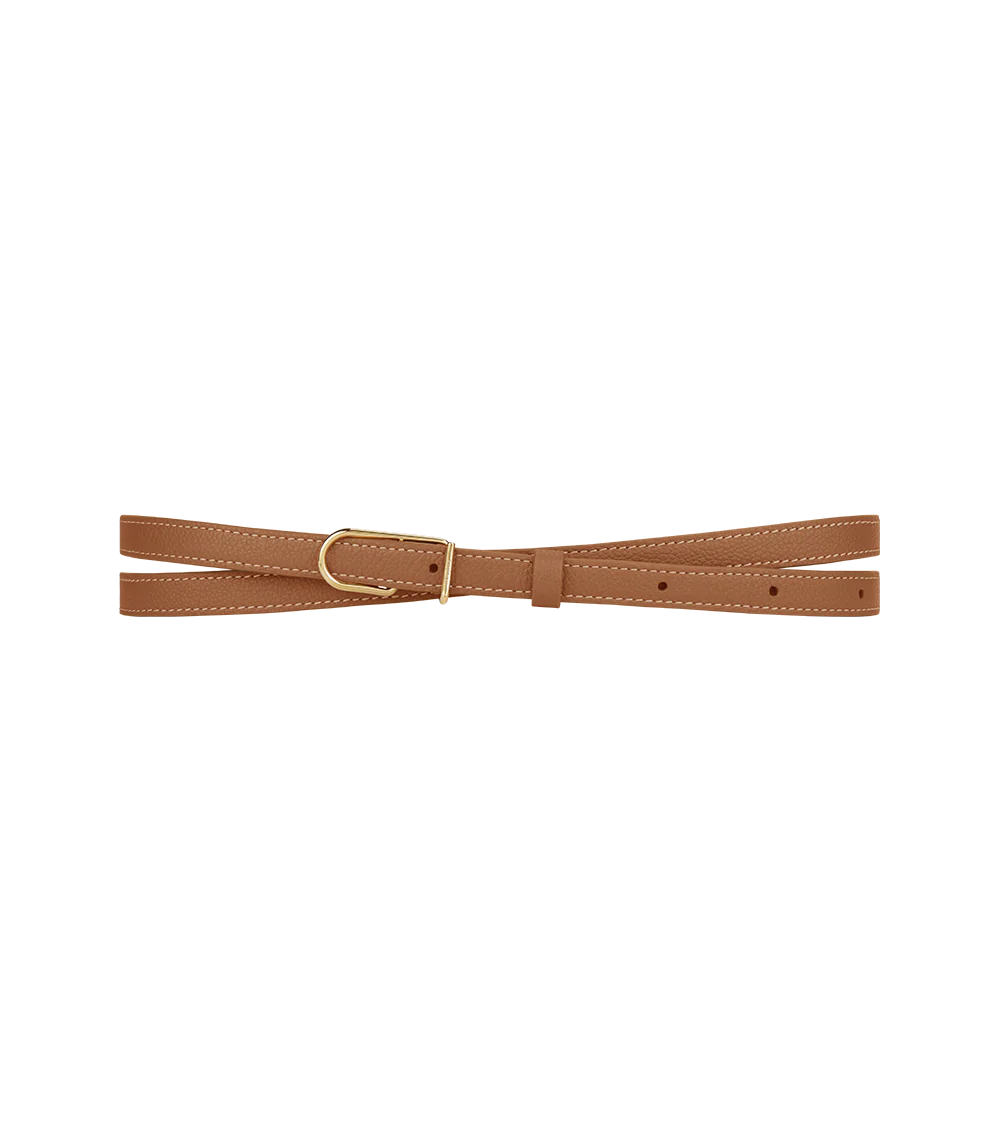 Thin Umi Belt-Edition Textured Camel