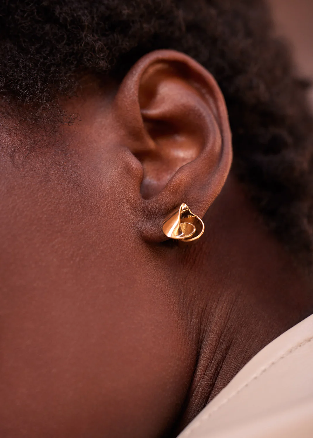 Éole Stud Earrings-Edition 24 carat gold gilded