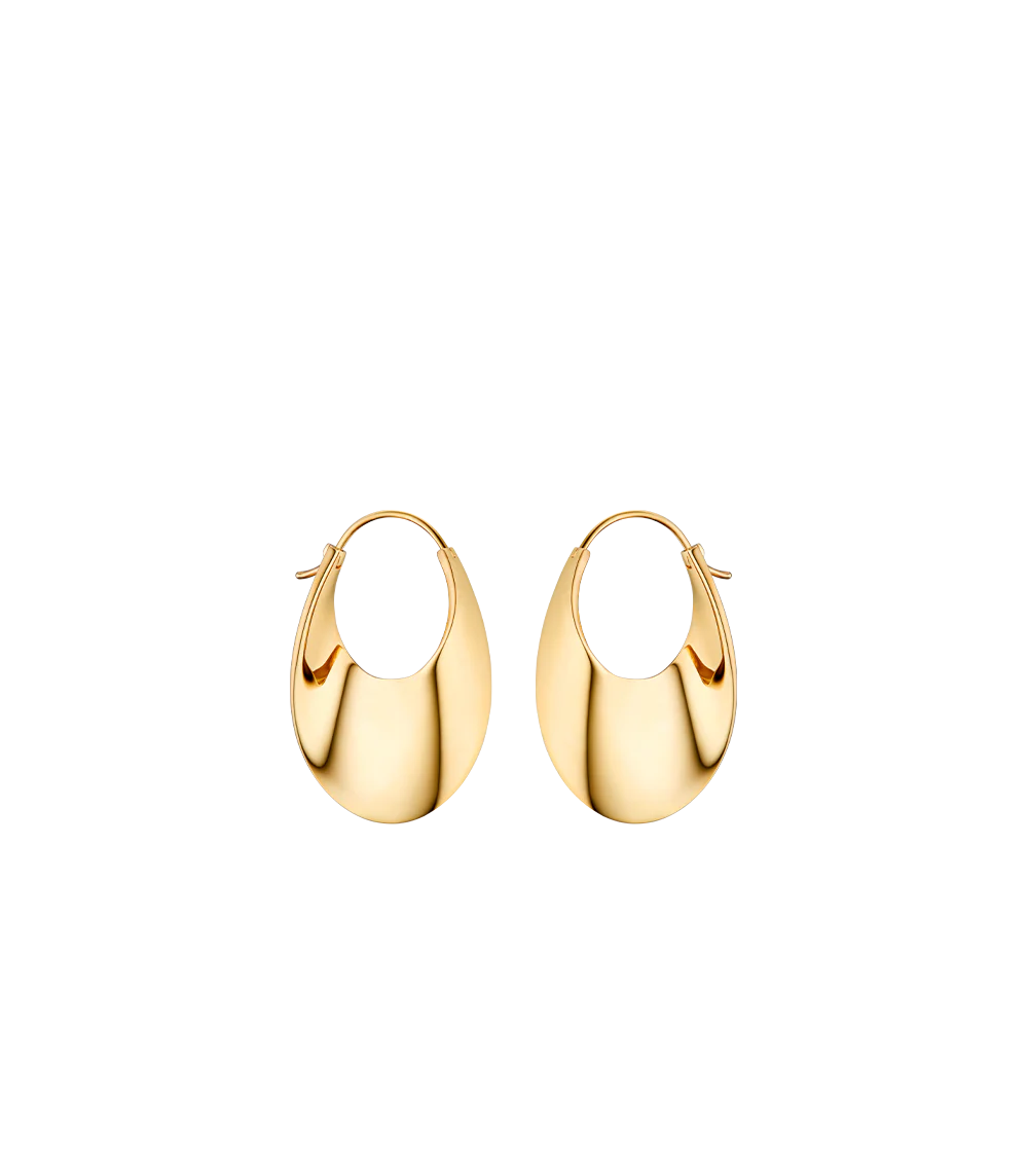 Éole Slim Hoop Earrings-Edition 24 carat gold gilded