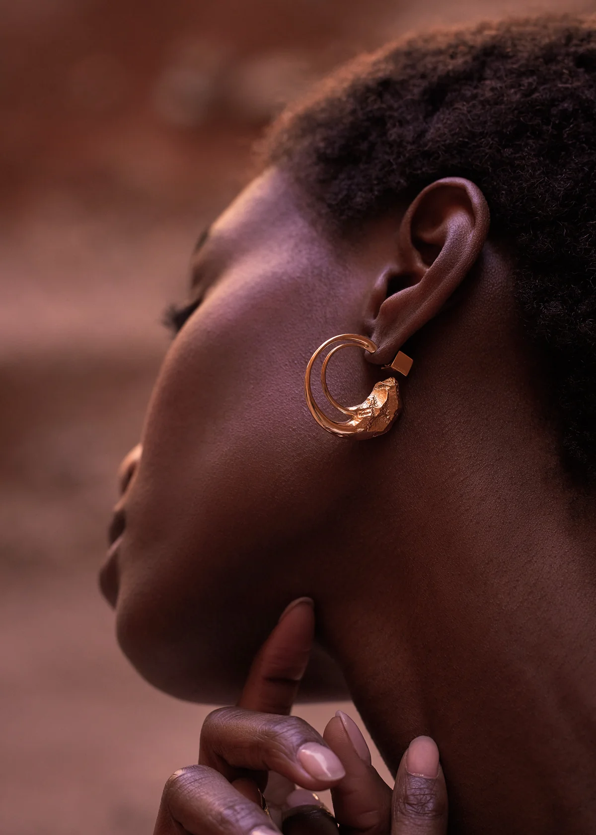 Eroz Hoop Earrings-Edition 24 carat gold gilded