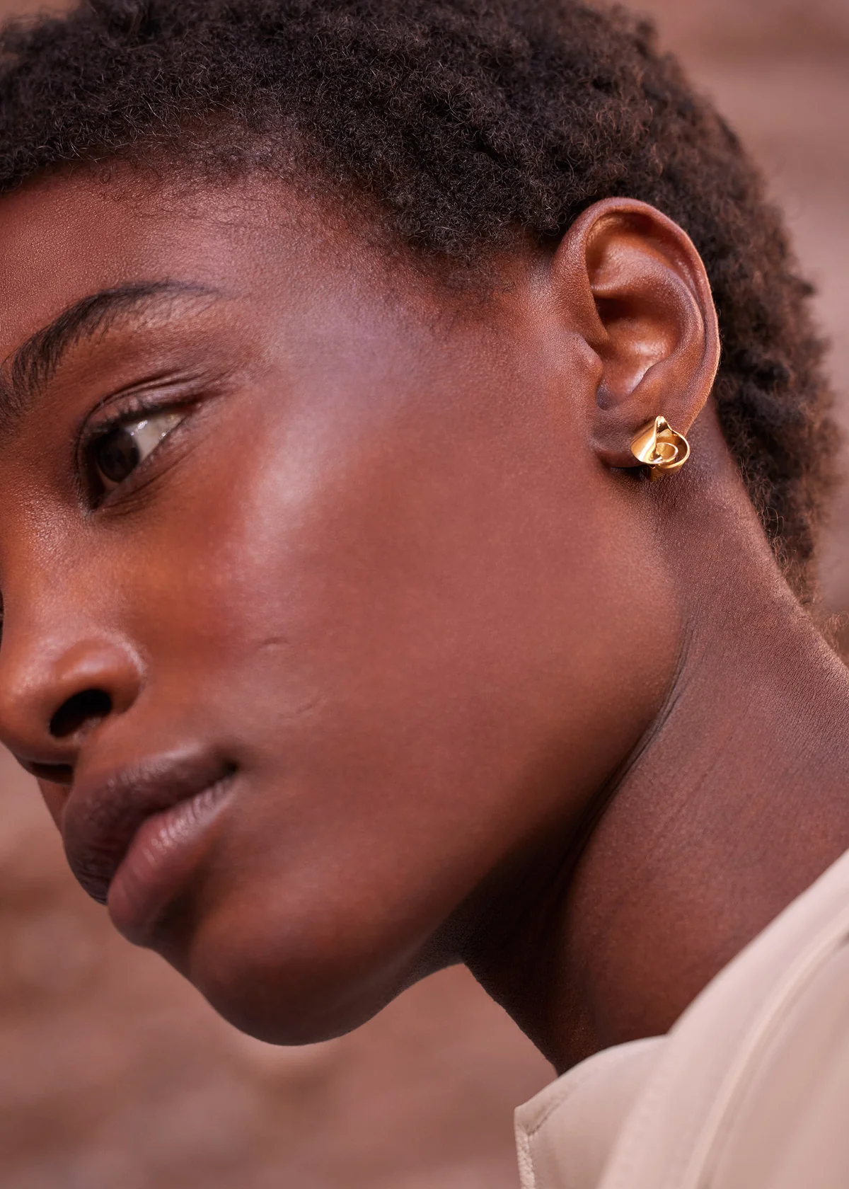 Éole Stud Earrings-Edition 24 carat gold gilded