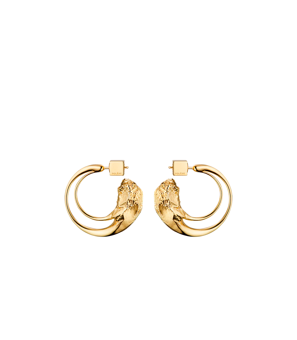 Eroz Hoop Earrings-Edition 24 carat gold gilded