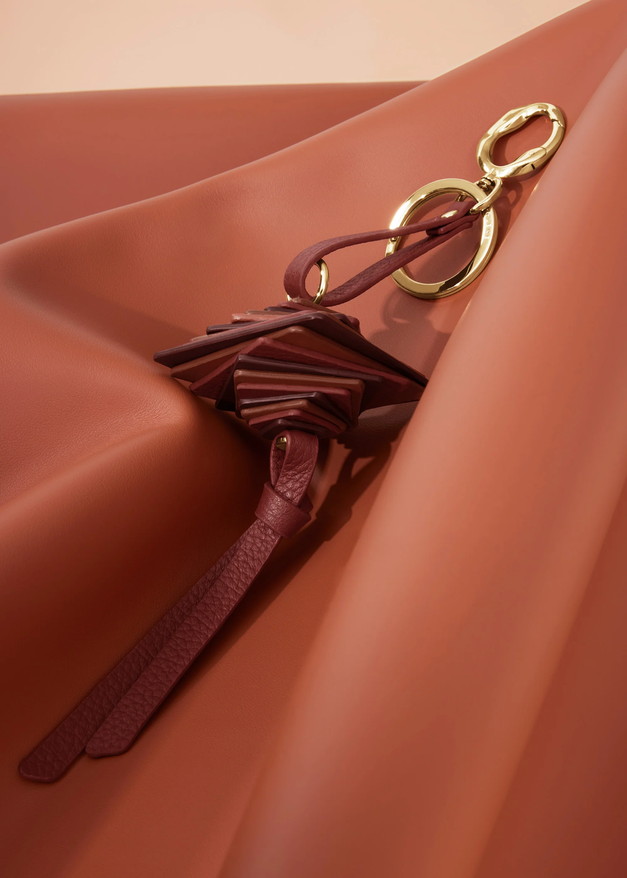 Scala Keyring - Trio Burgundy