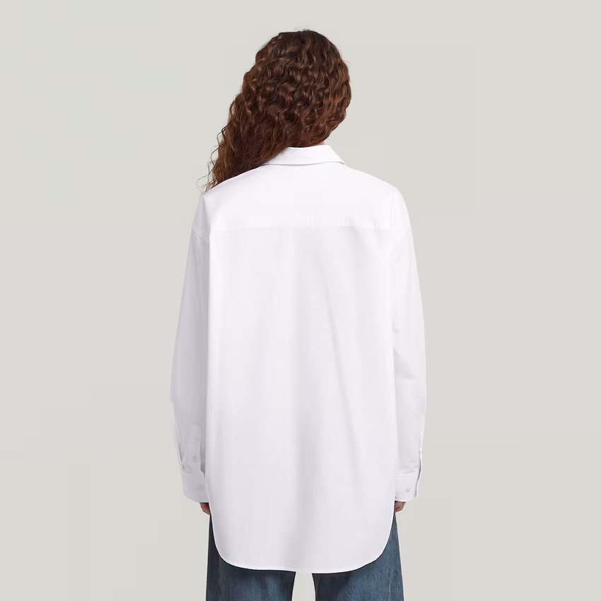 Oversized Zip Poplin Shirt