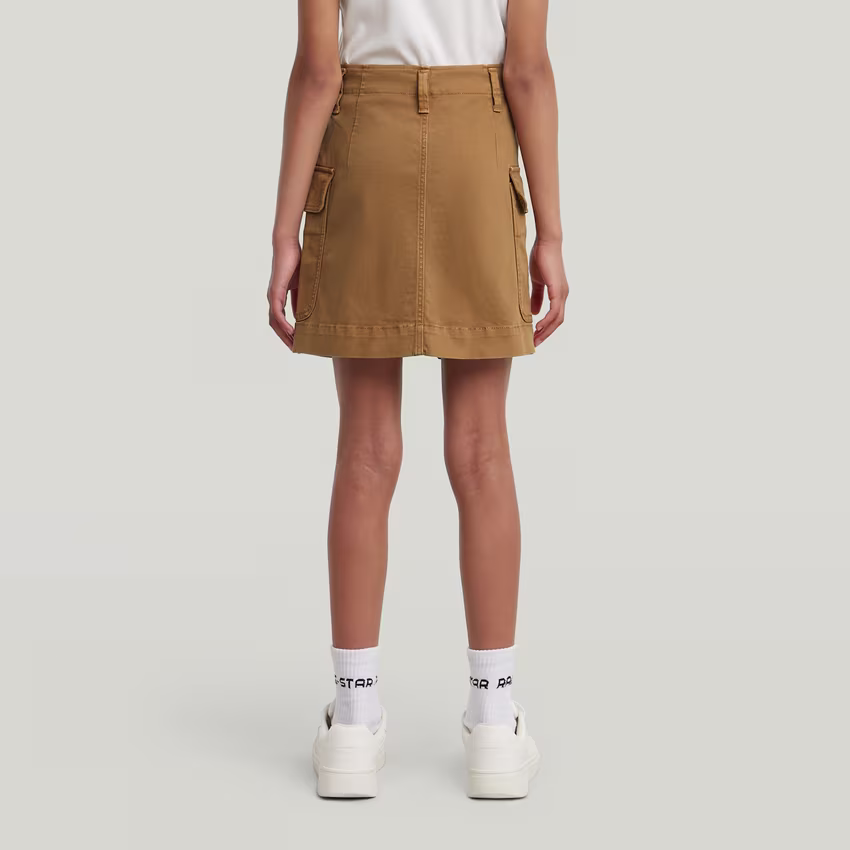 Girls Cargo Mini Skirt