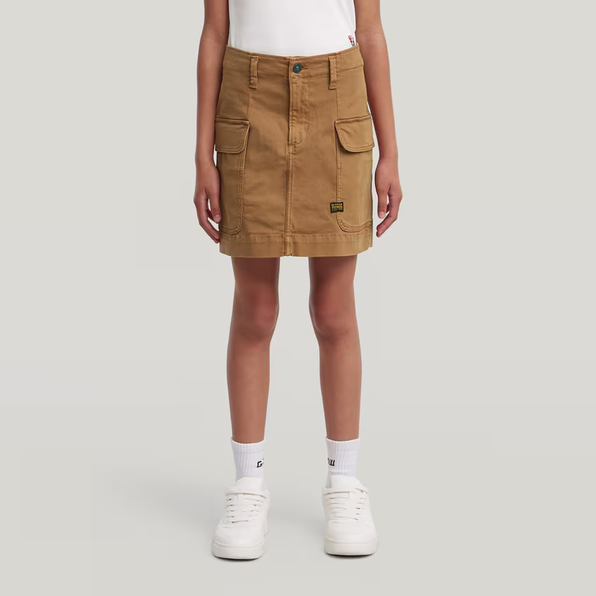 Girls Cargo Mini Skirt