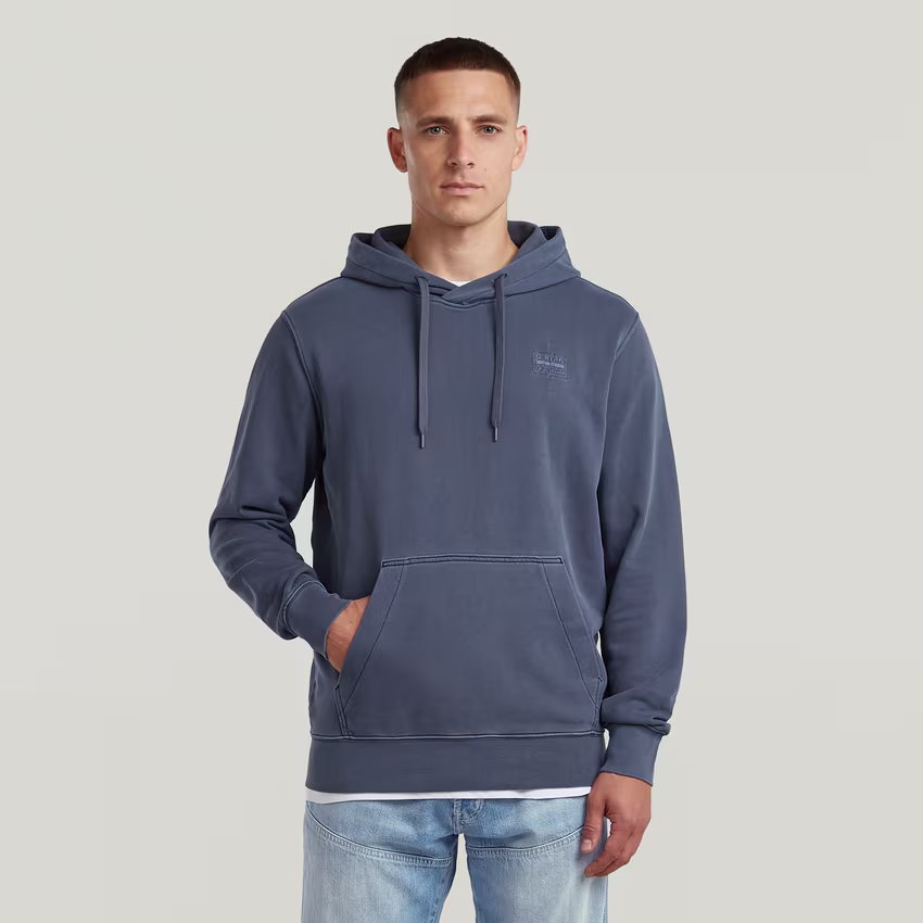 Logo Overdyed Hooded Sweat