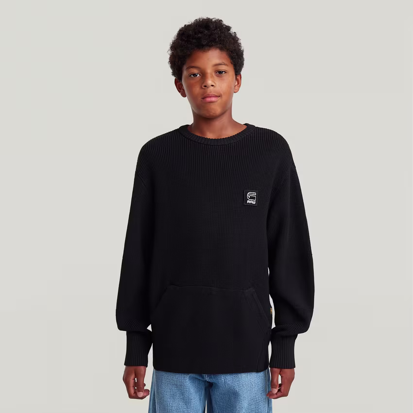Boys Constructed Crew Knit