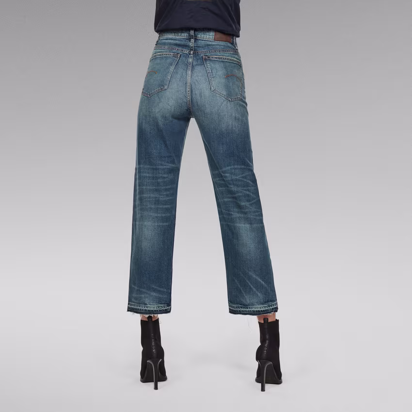 Tedie Ultra High Straight Repair Ankle C Jeans