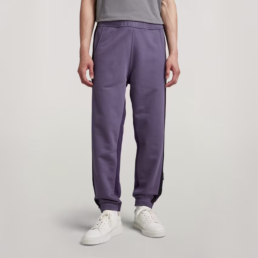 Tape Color Block Tapered Sweat Pants
