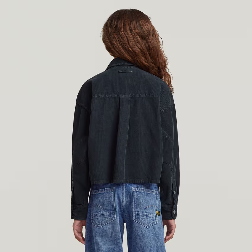 Girls Cropped Pocket Shirt