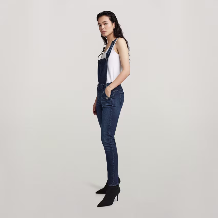 Lynn High Slim Navy Overall