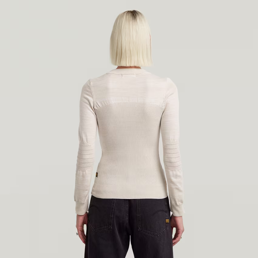 3D Biker Knit Slim Knit