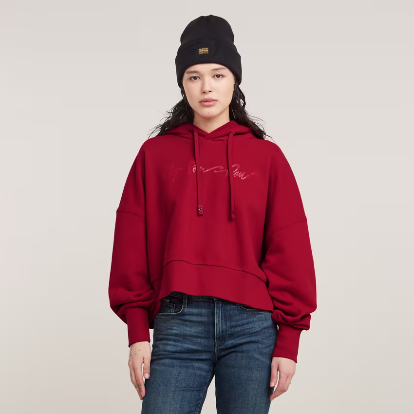 G-Script Oversized Hooded Sweater
