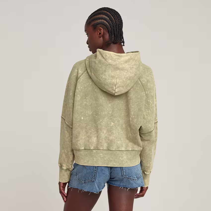 Washed Embossed Oversized Hoodie