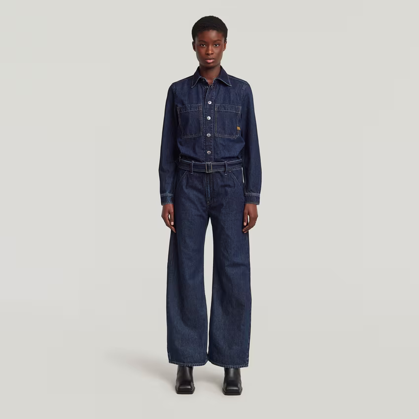 Belted 3D Loose Jumpsuit