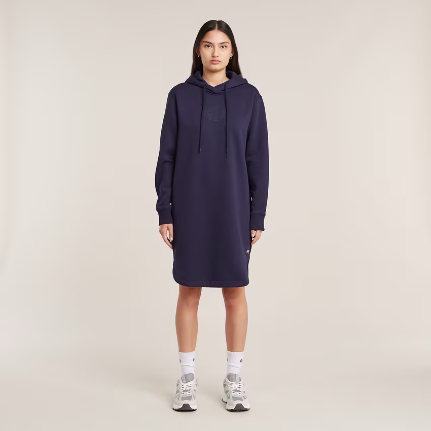 Logo Hooded Sweater Dress