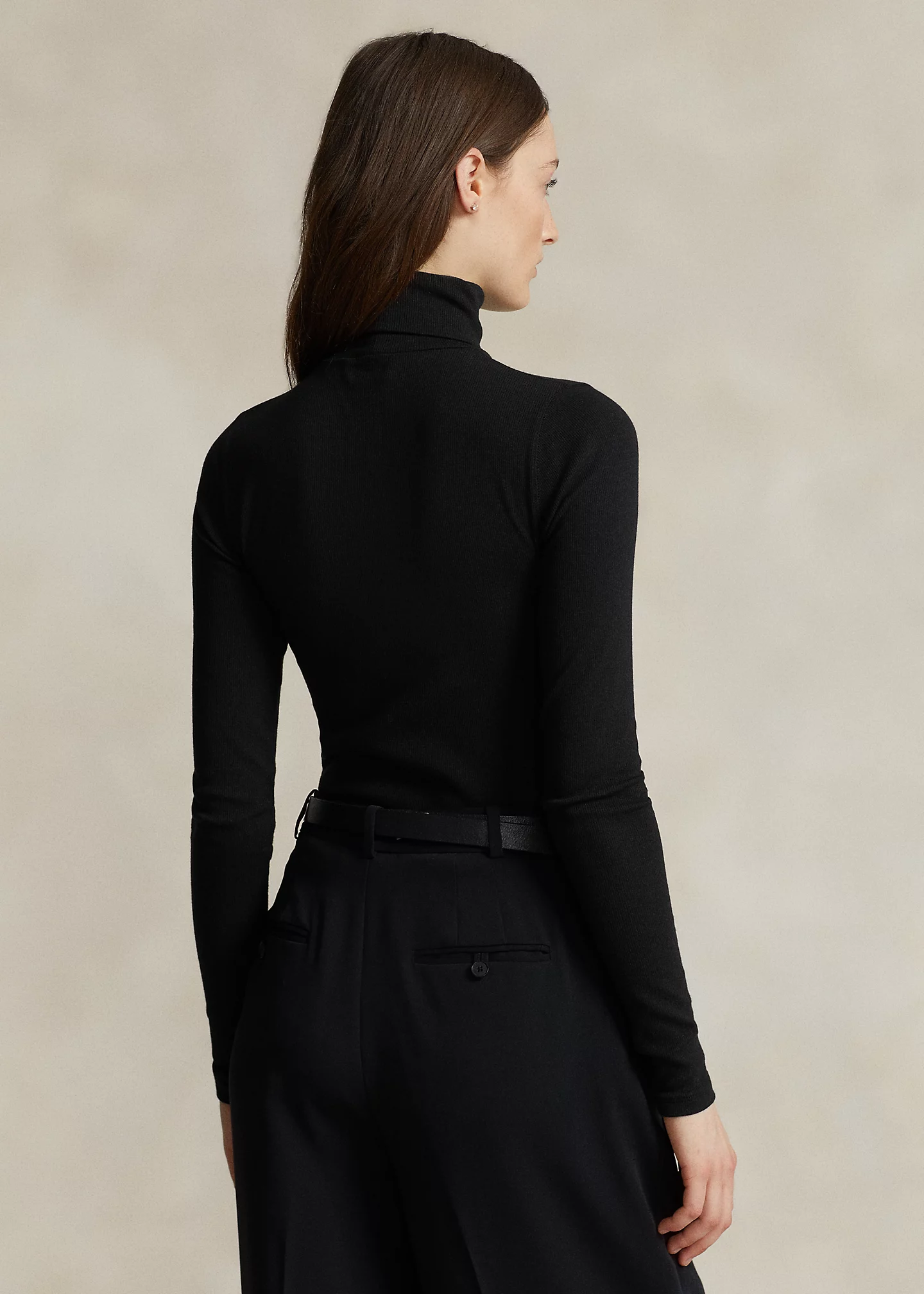 Stretch Ribbed Turtleneck