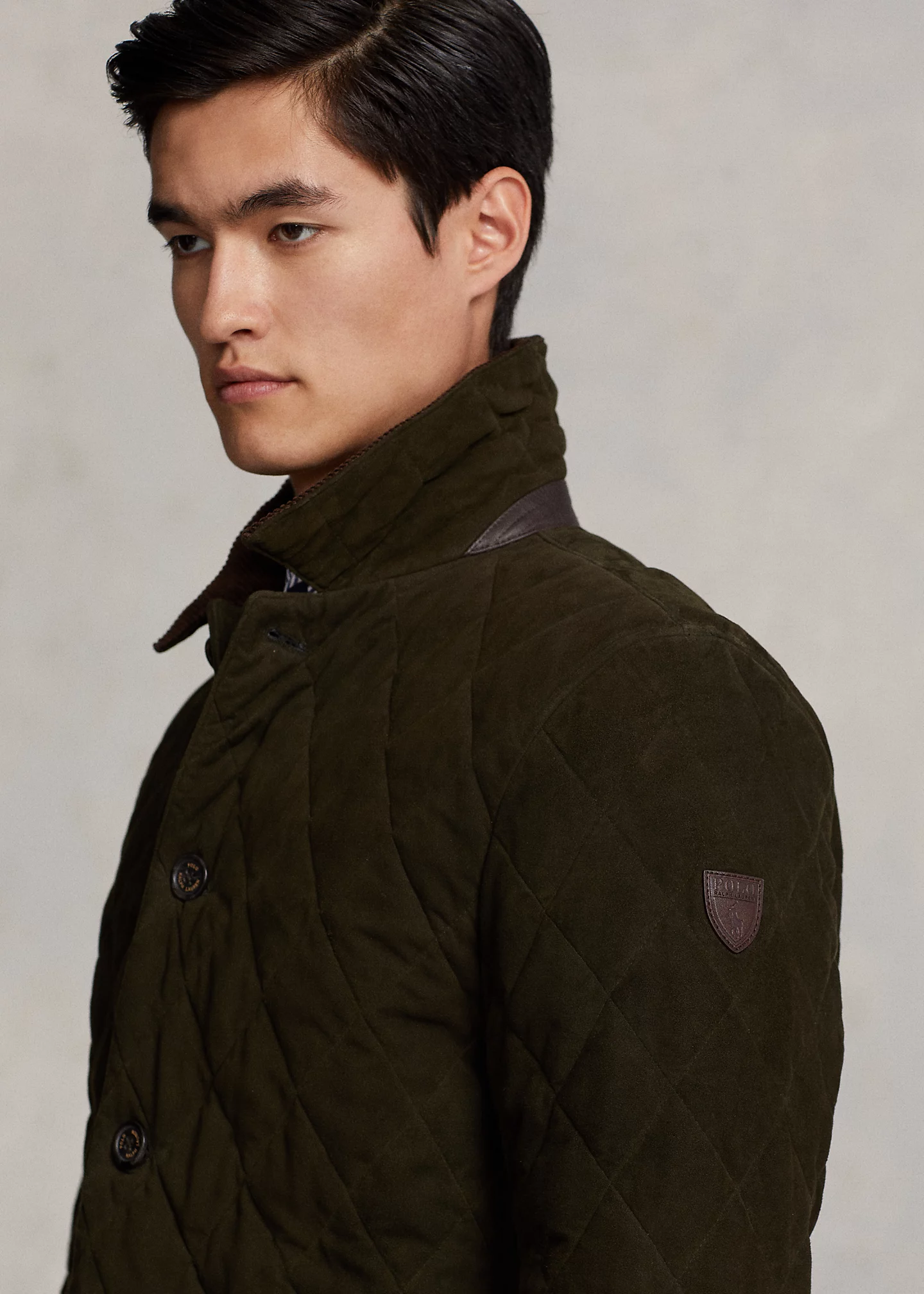 Quilted Suede Barn Coat