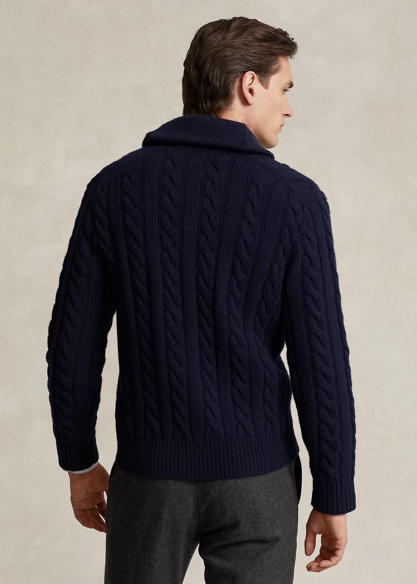 Cable-Knit Wool-Cashmere Cardigan