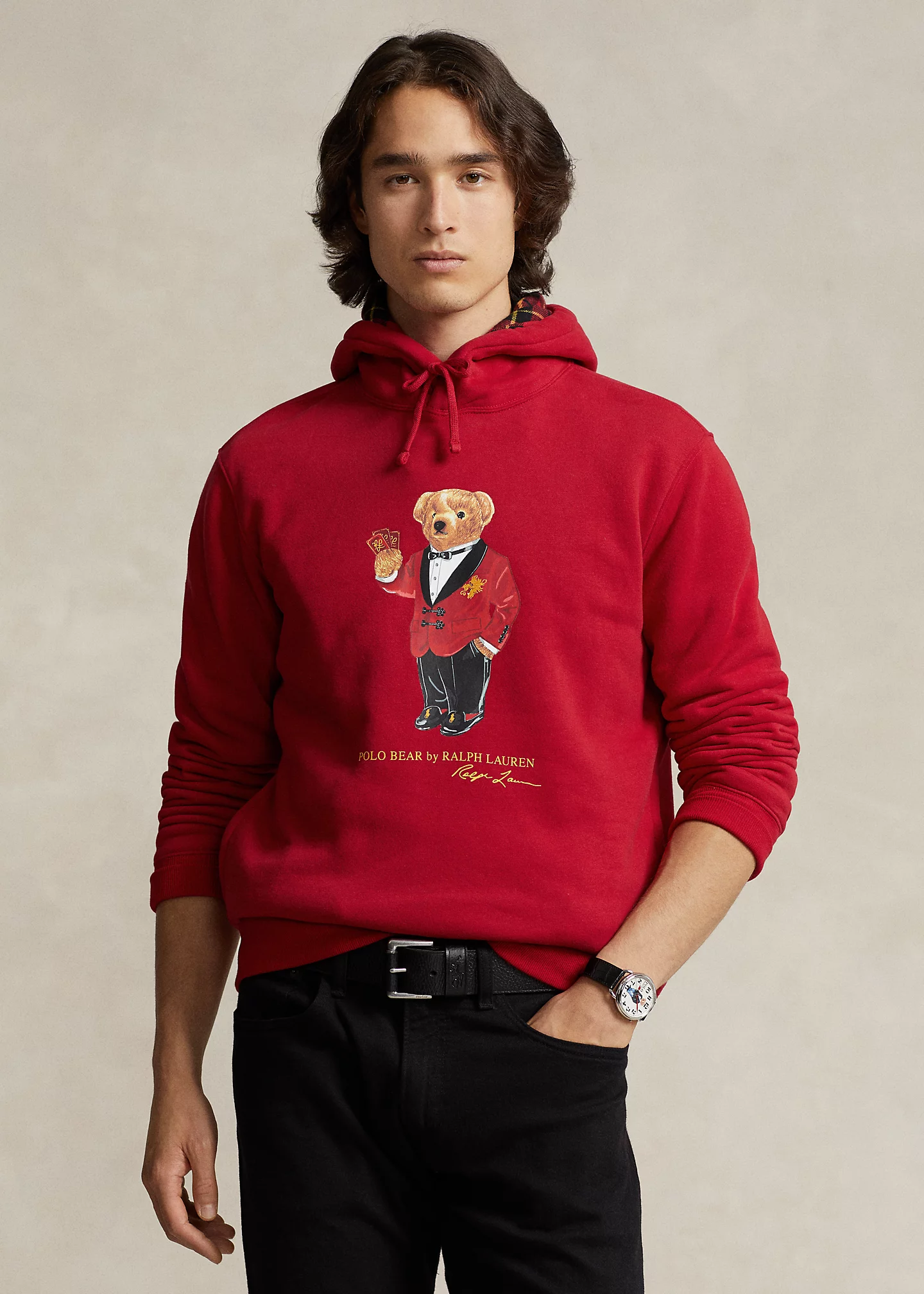 Lunar New Year Polo Bear Fleece Hoodie