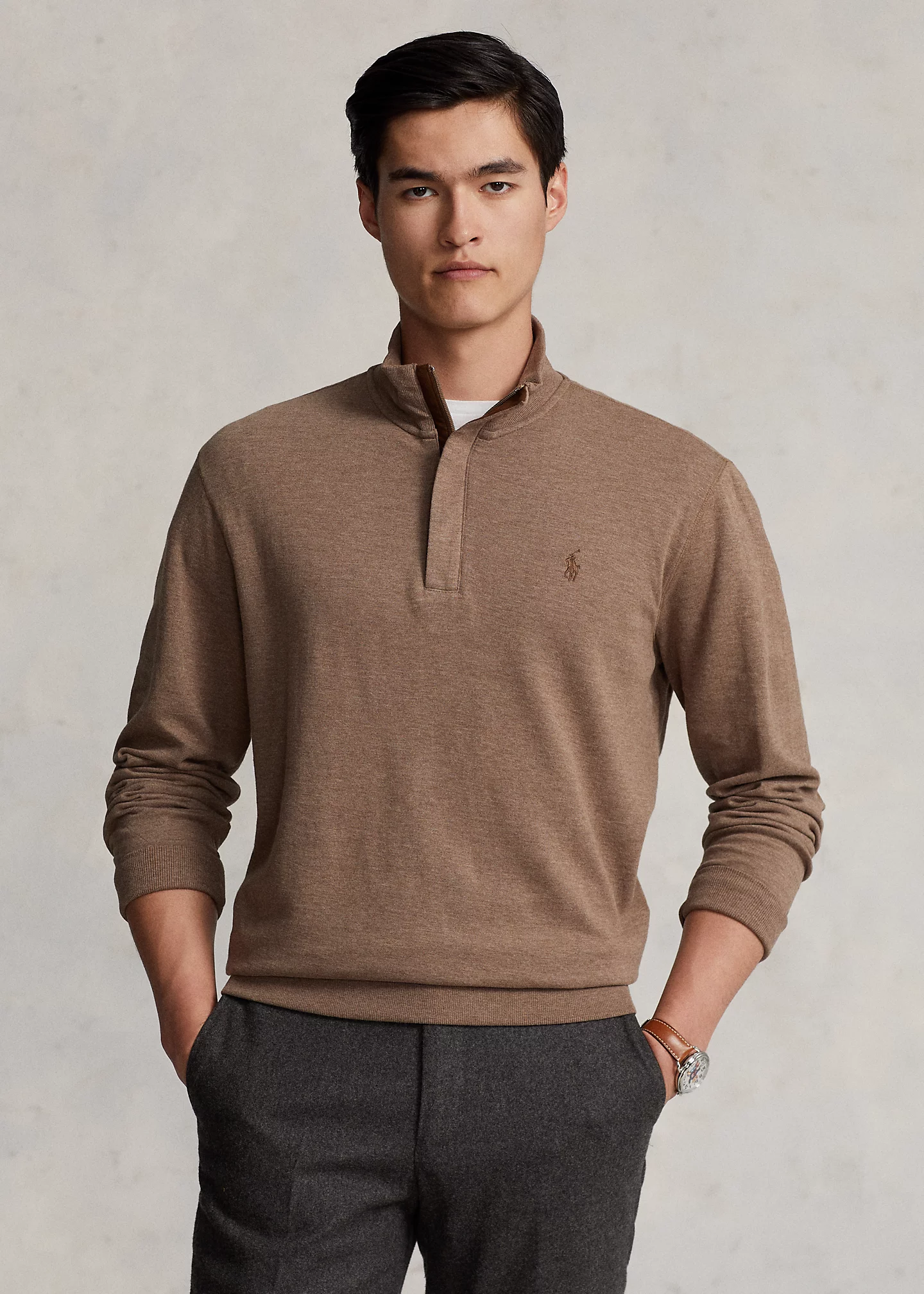 Luxury Jersey Quarter-Zip Pullover