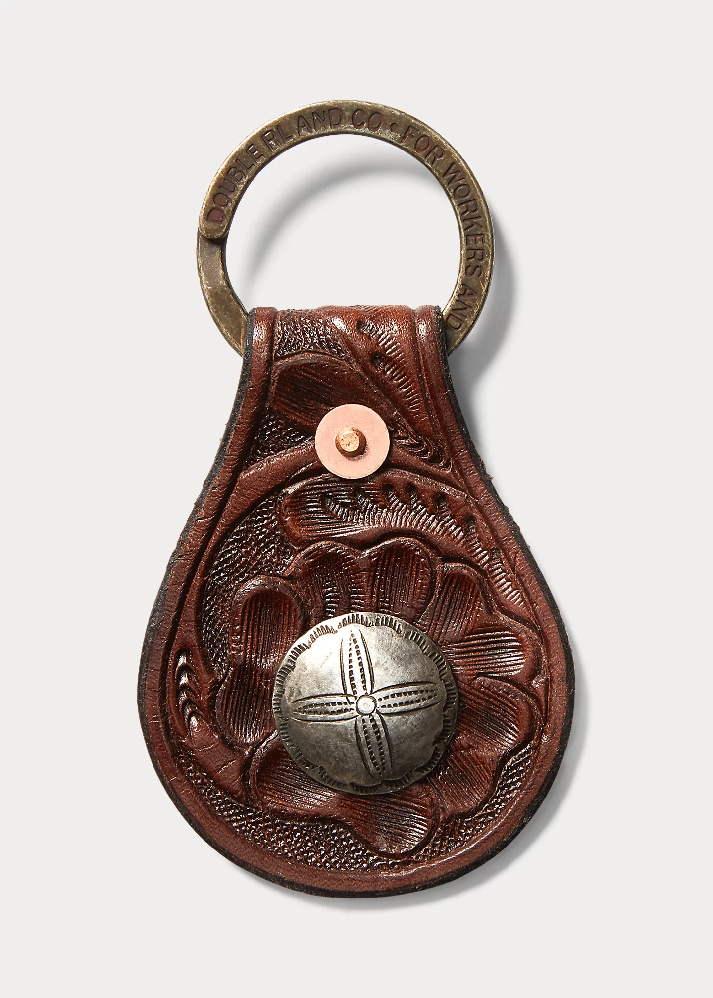 Tooled Leather Key Fob