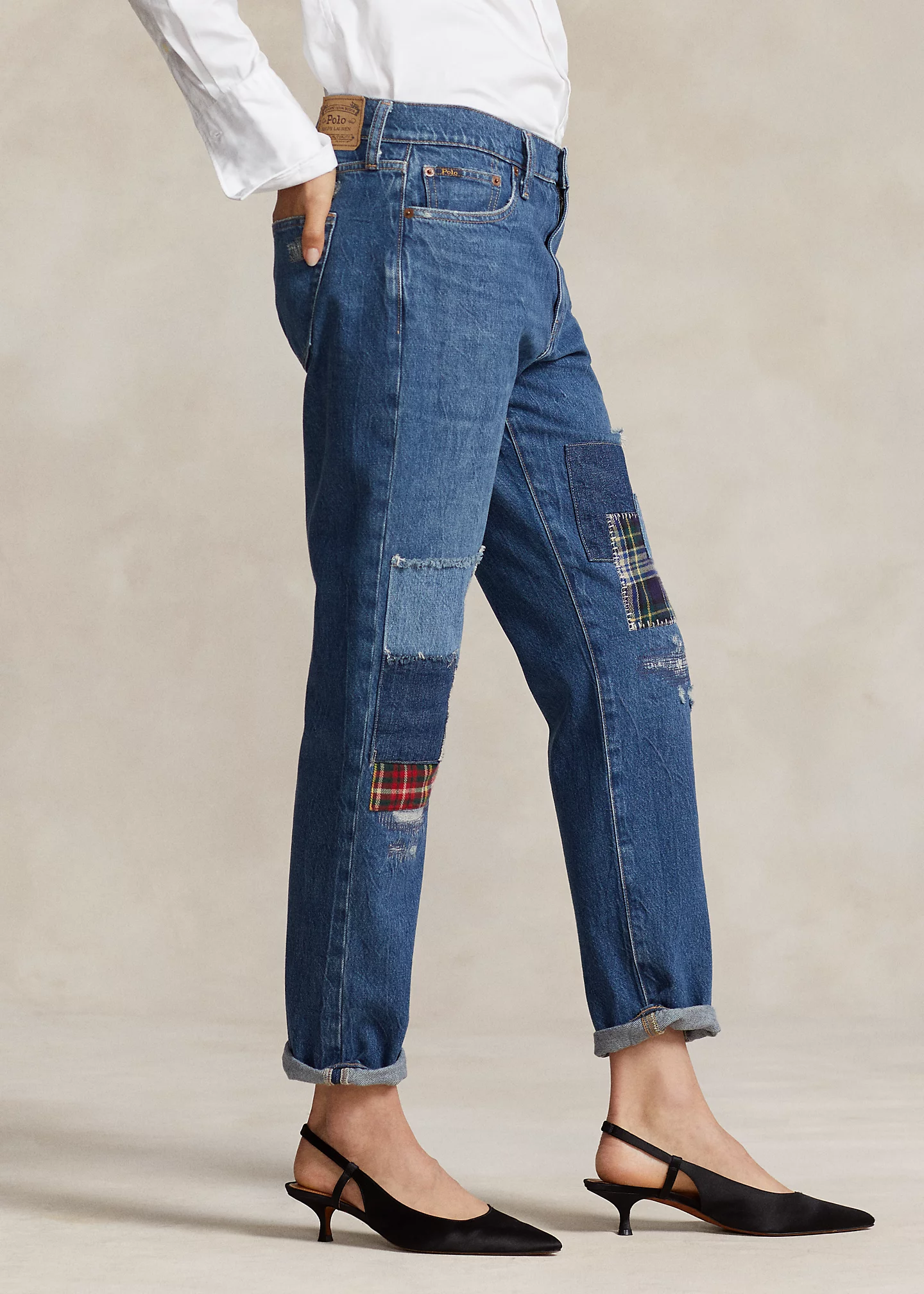 Patchwork Slim Tapered Jean